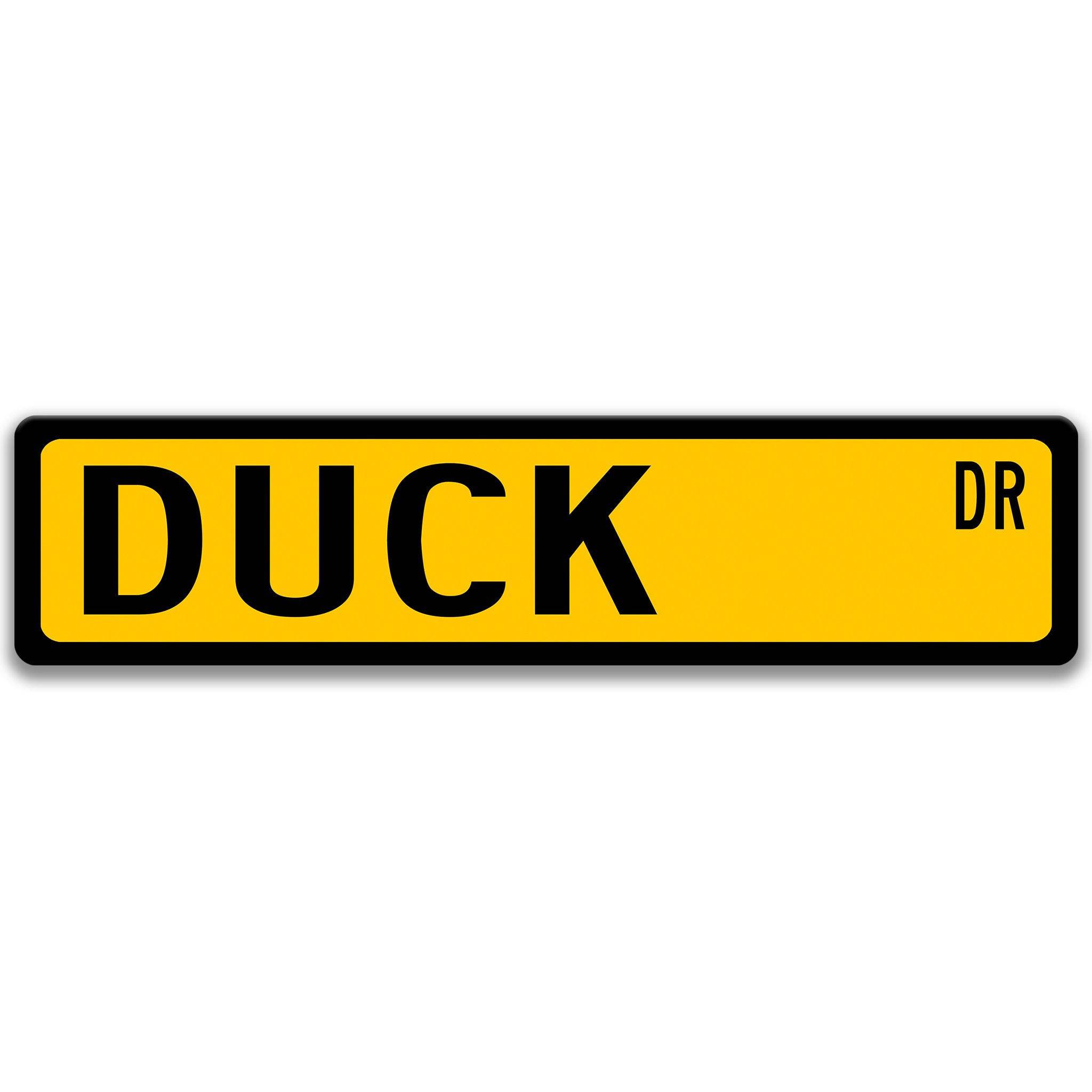 Duck Metal Street Sign