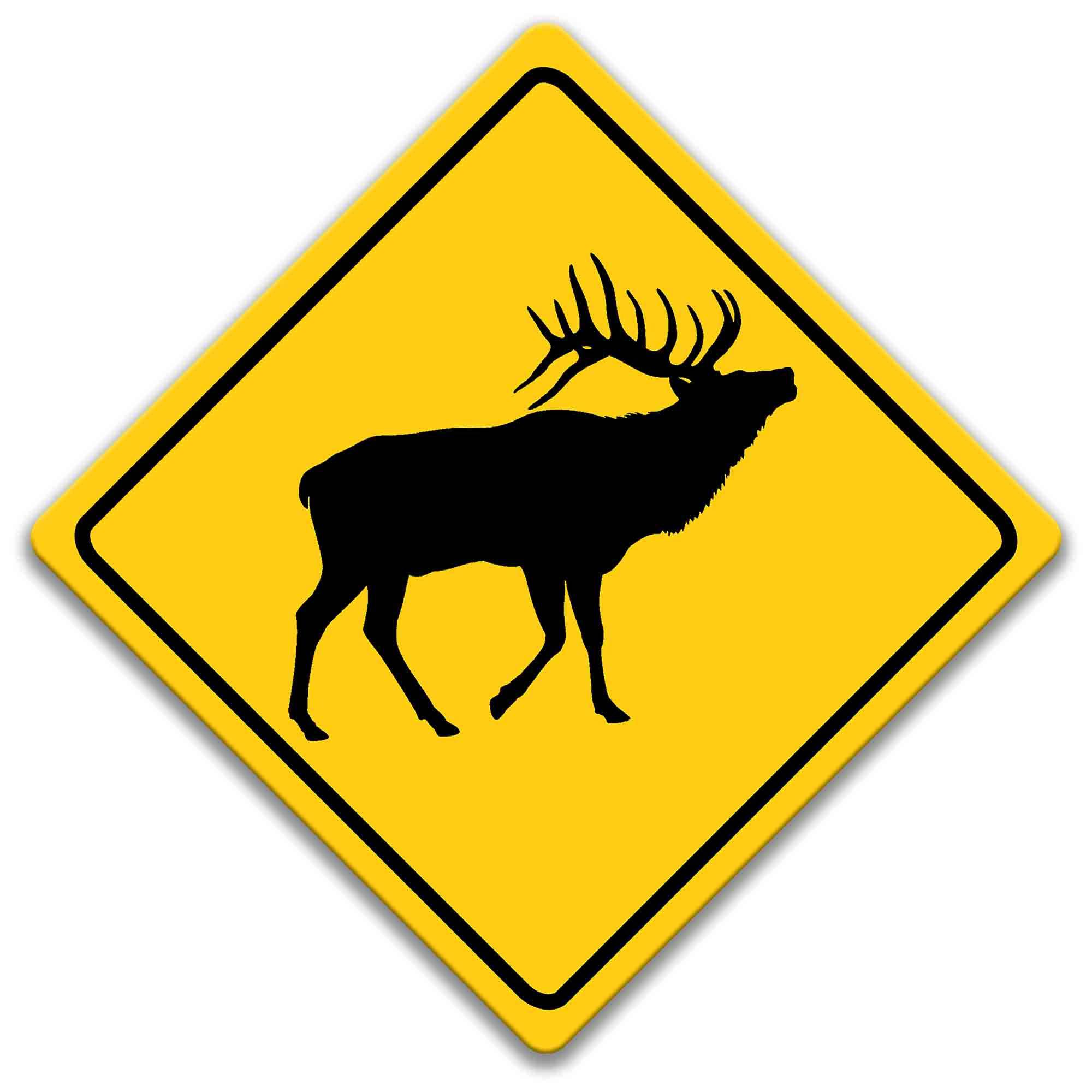 Elk XING Caution Sign