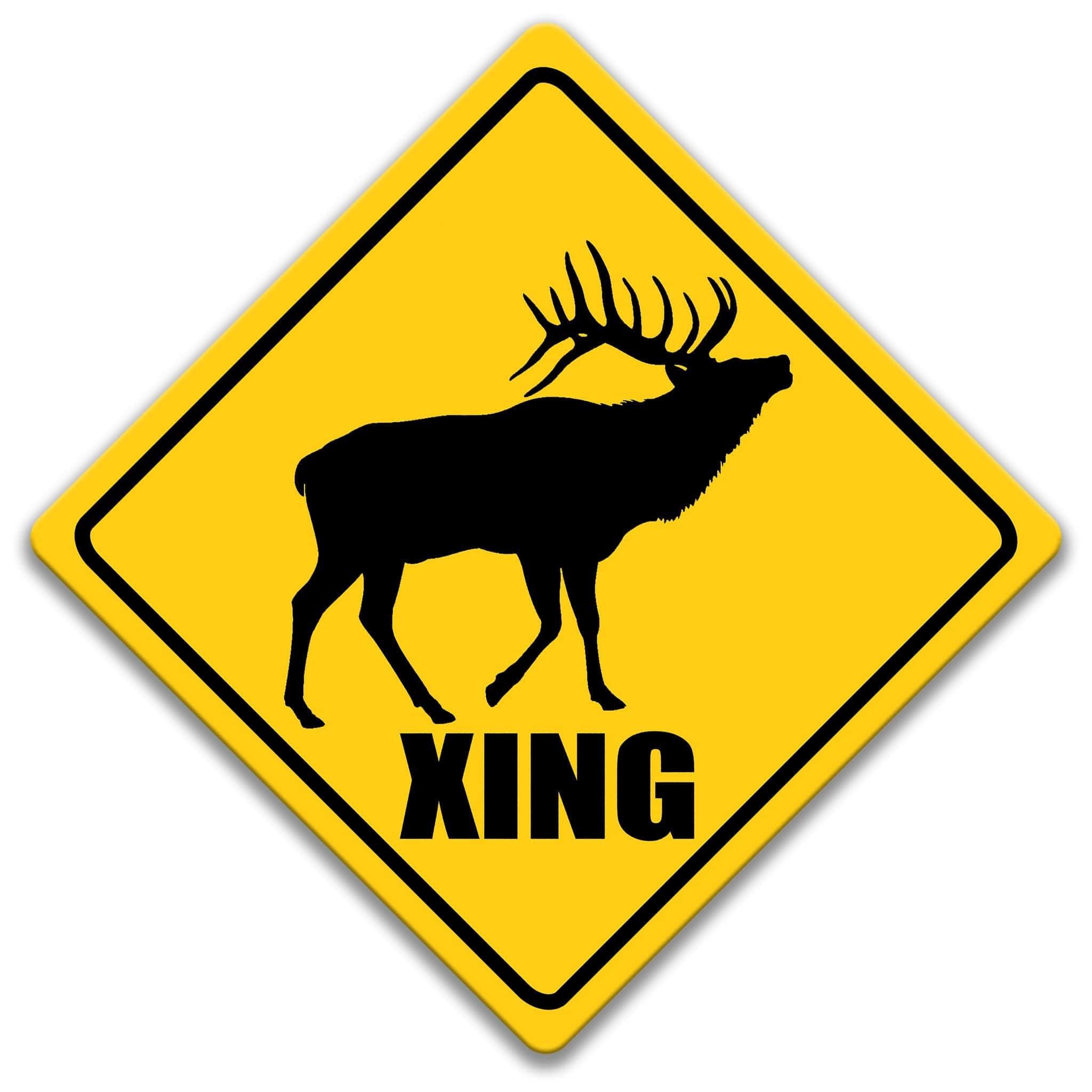 Elk XING Caution Sign