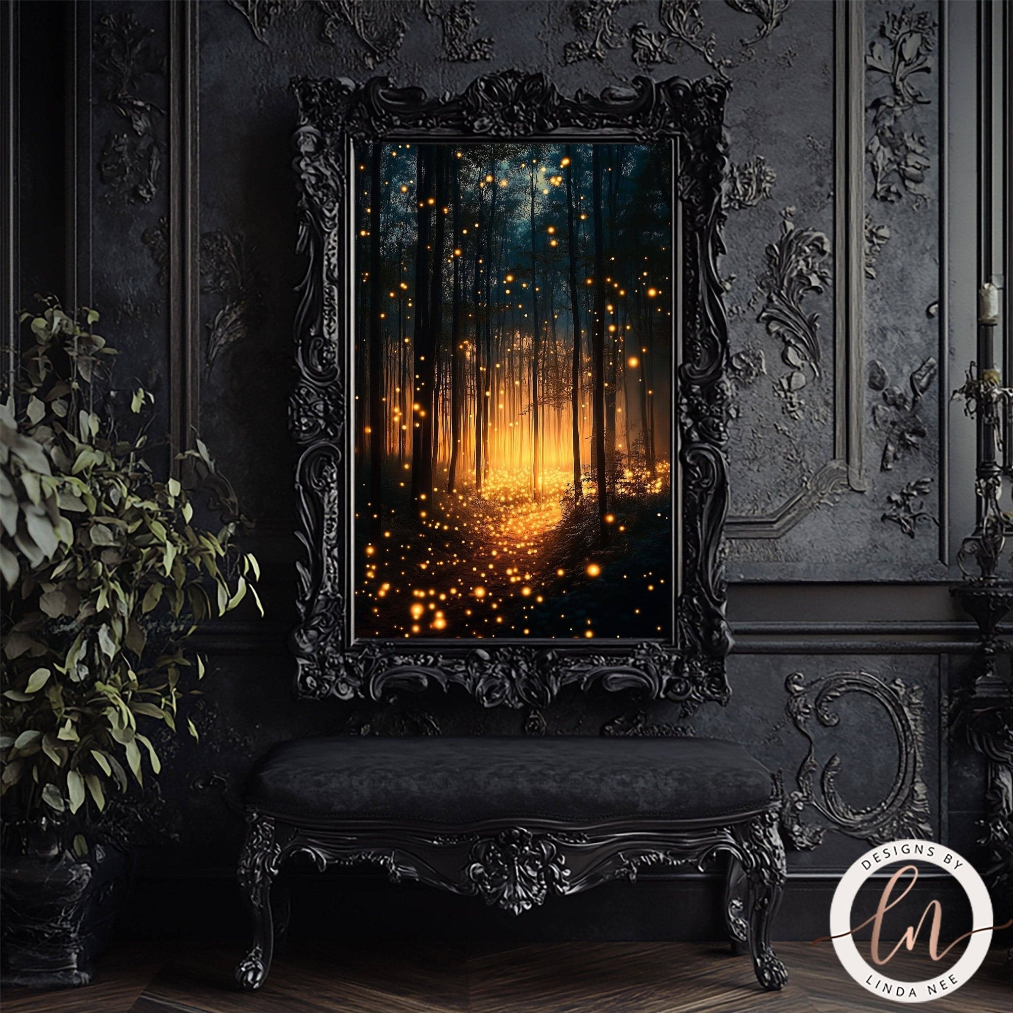 Firefly Magical Forest Wall Art Print - Available on Metal or Fine Art Paper