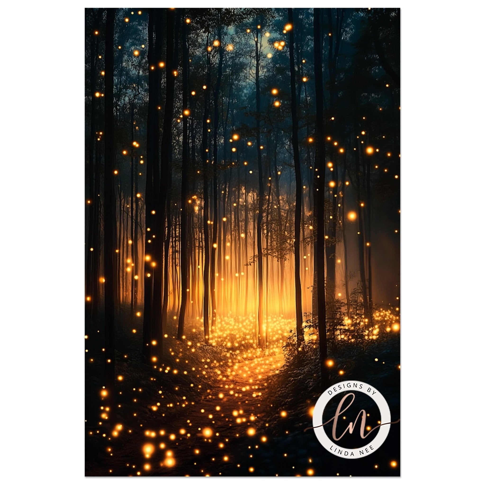 Firefly Magical Forest Wall Art Print - Available on Metal or Fine Art Paper