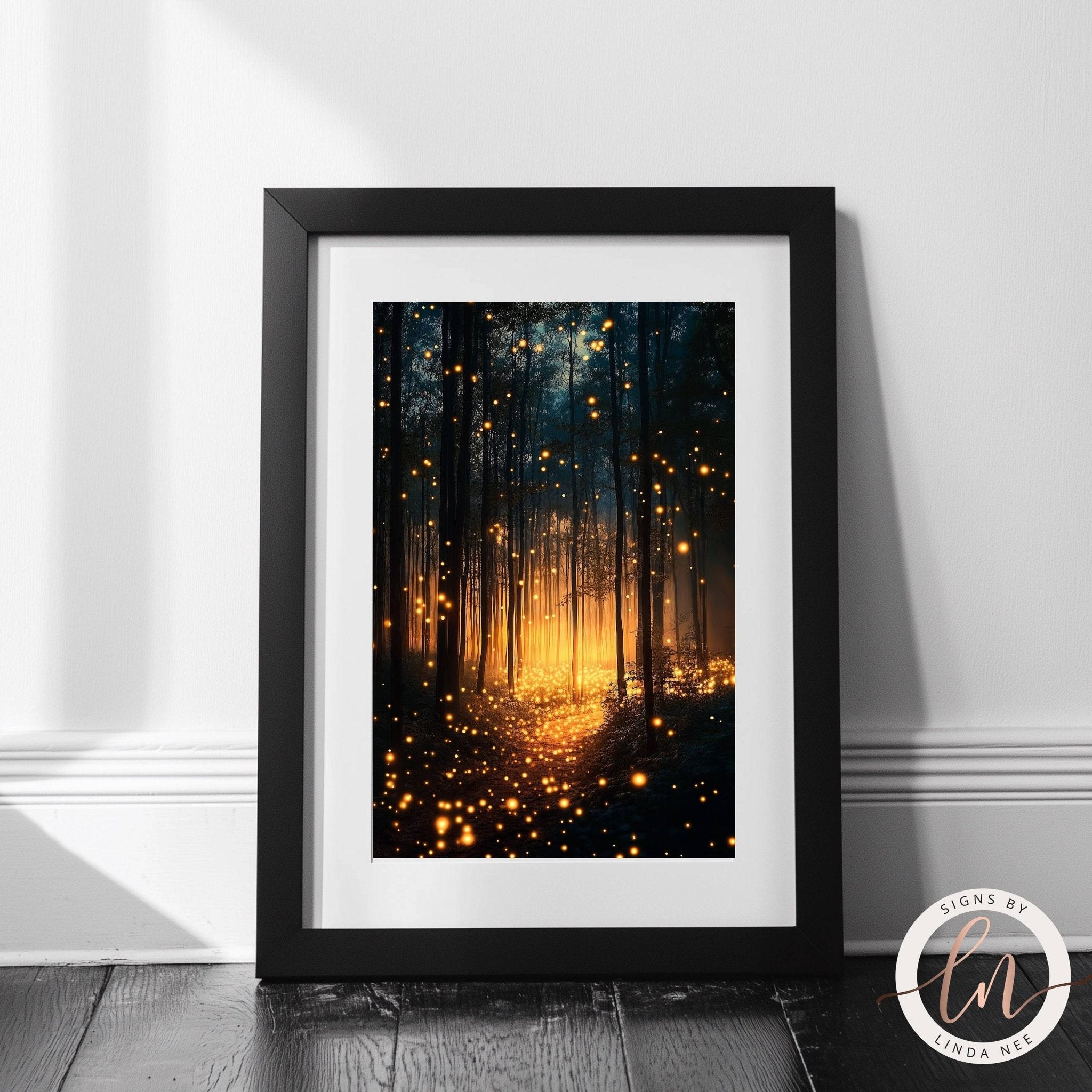 Firefly Magical Forest Wall Art Print - Available on Metal or Fine Art Paper