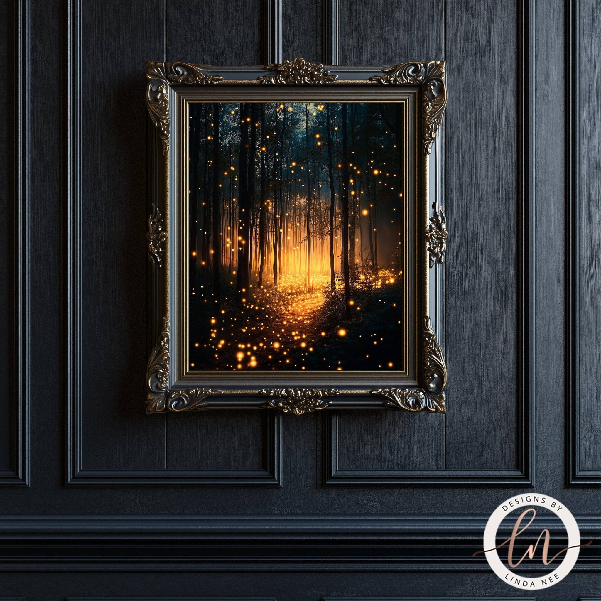 Firefly Magical Forest Wall Art Print - Available on Metal or Fine Art Paper