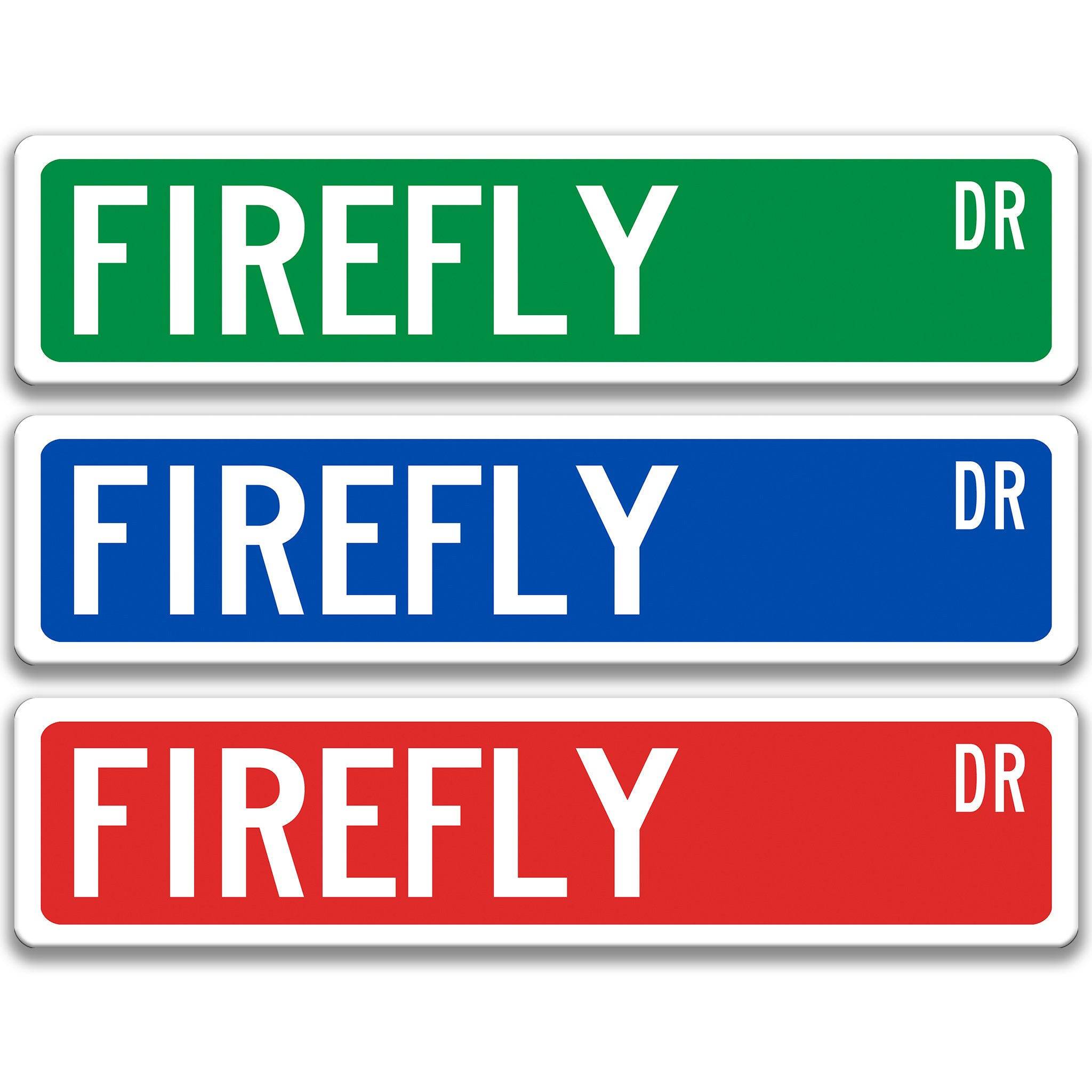 Firefly Metal Street Sign