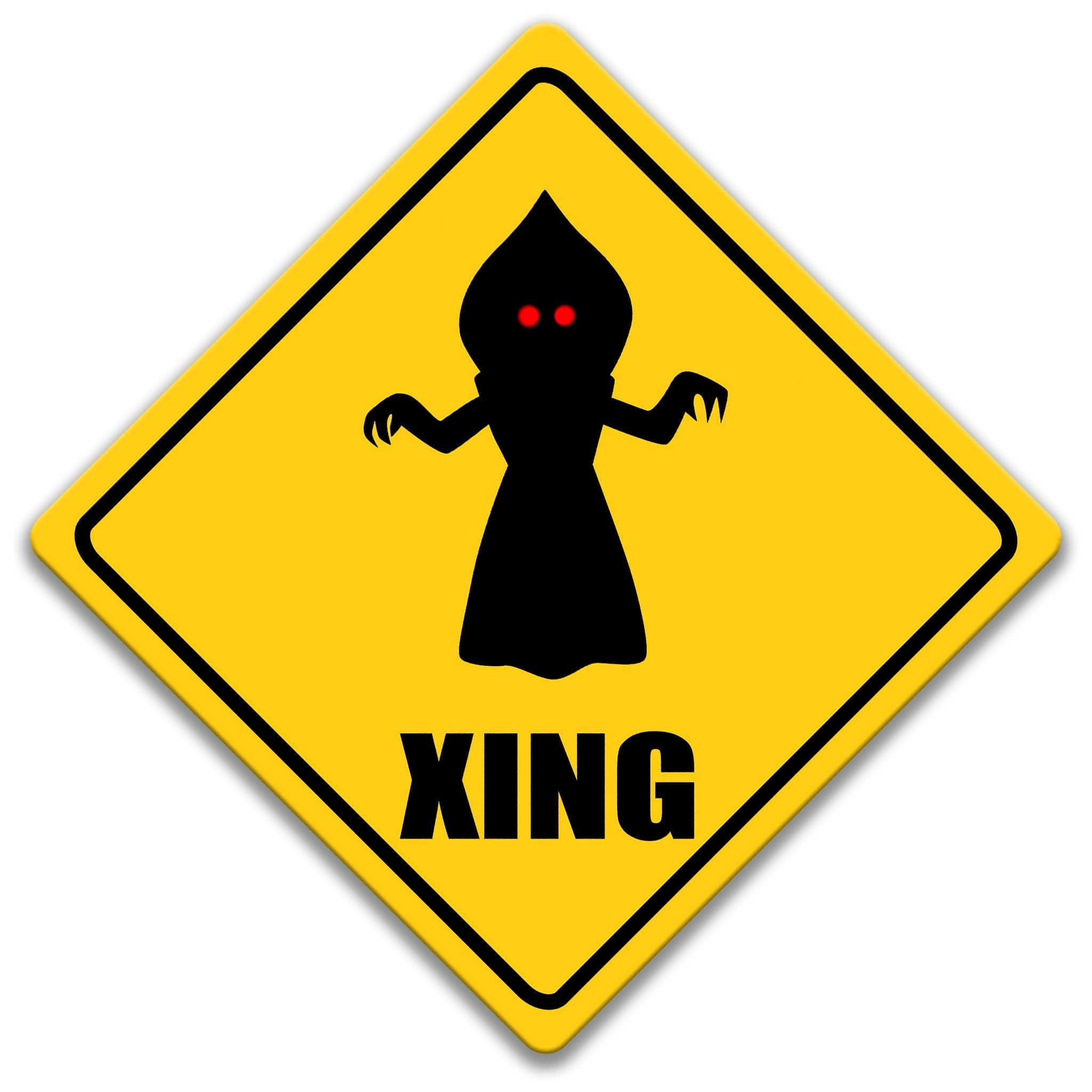 Flatwoods Monster XING Caution Sign