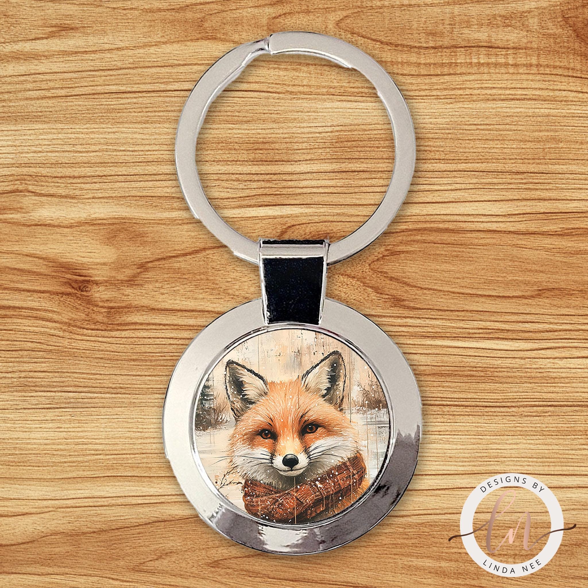 Fox Necklace - Forest Animal Pendant Winter JewelryDesigns by Linda Nee