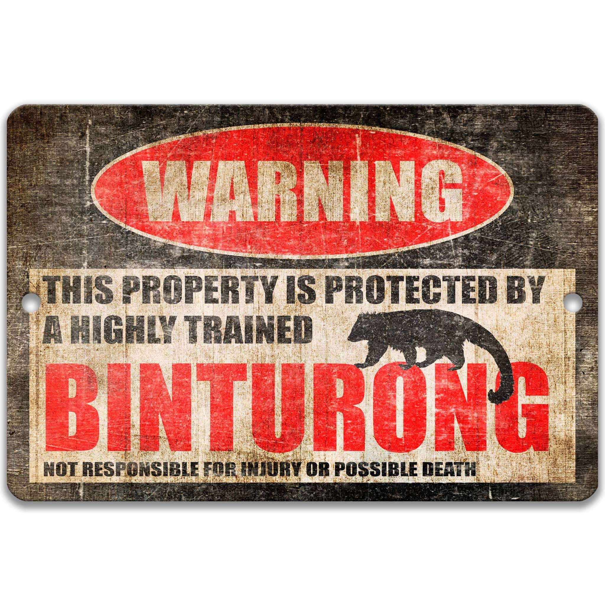 Funny Binturong Warning Sign - Add a Playful Touch to Your Home