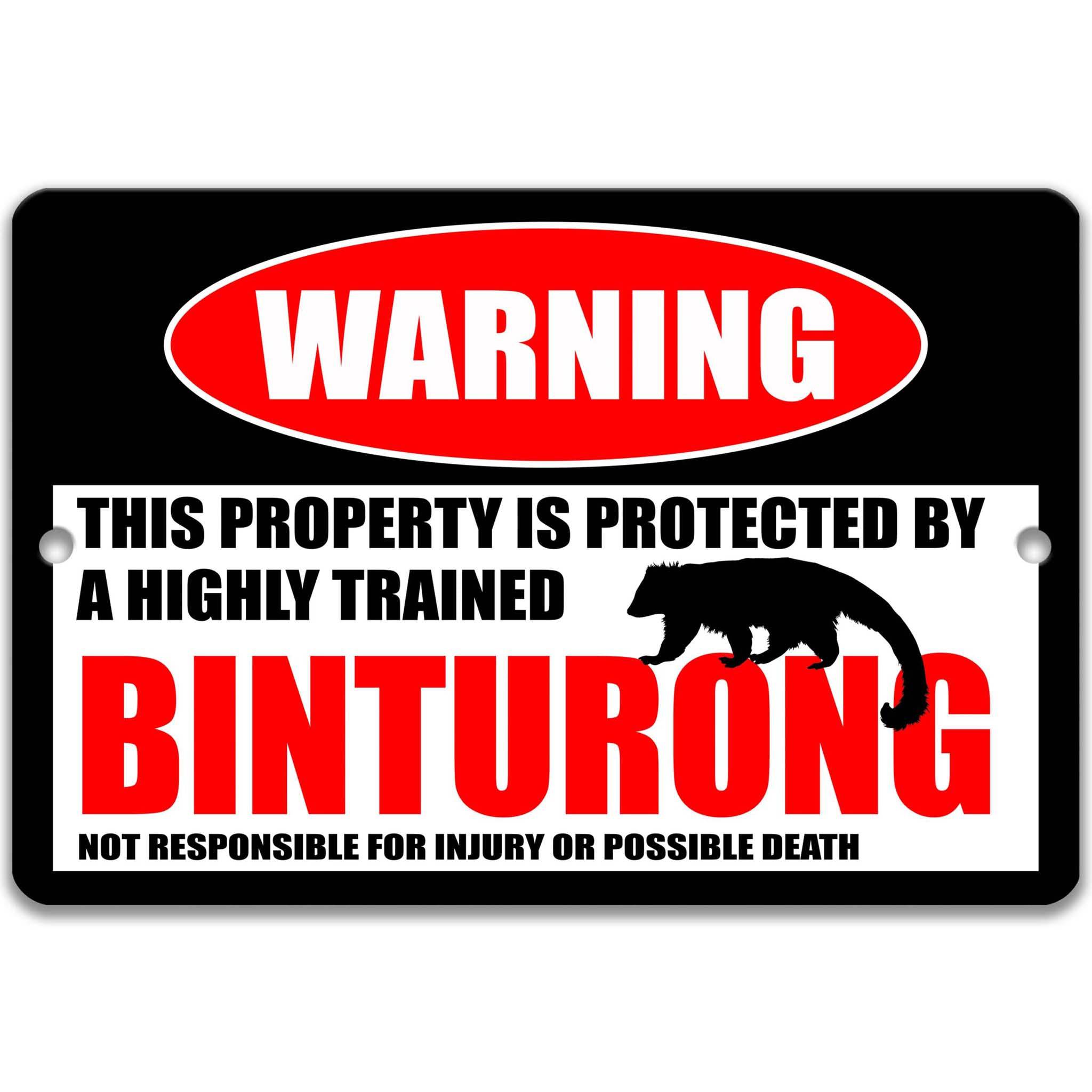 Funny Binturong Warning Sign - Add a Playful Touch to Your Home