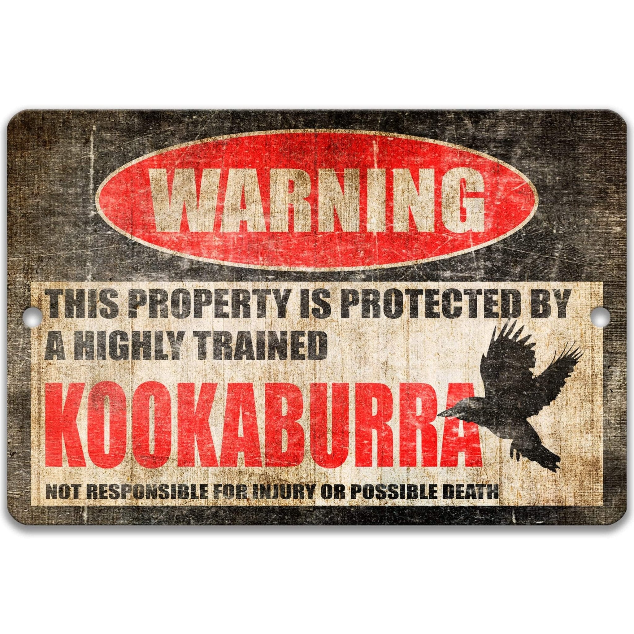 Funny Kookaburra Warning Sign