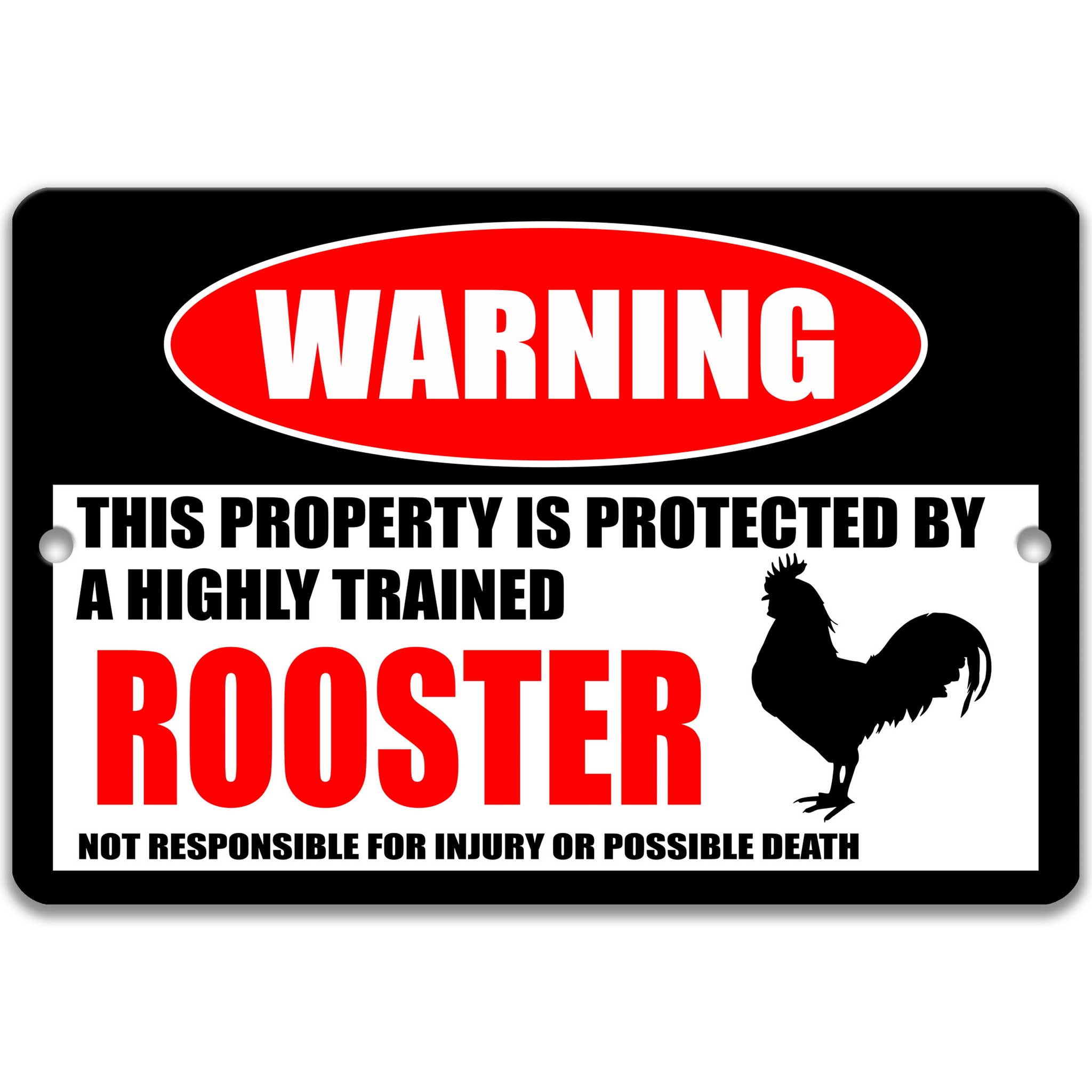 Funny Rooster Decor Chicken Coop Sign for the Chicken Lover and Farm Enthusiast