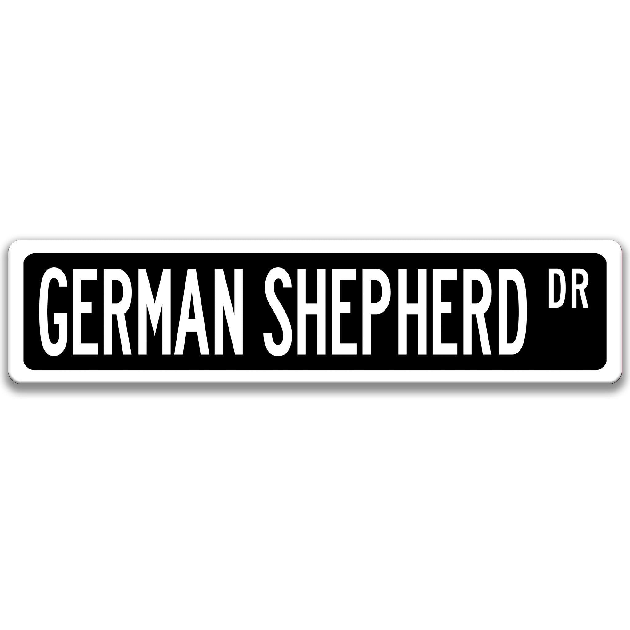 German Shepherd Dog Metal Street Sign