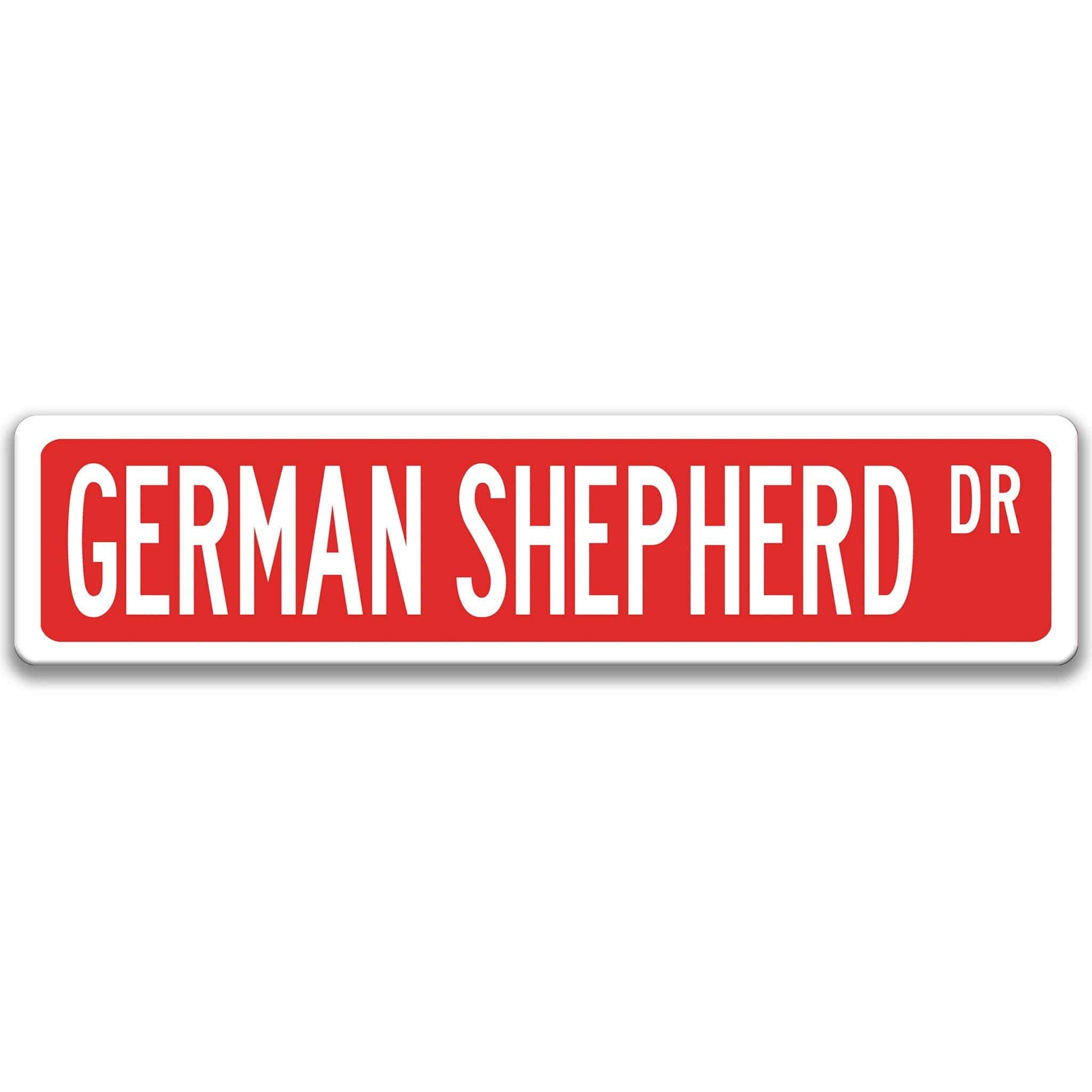 German Shepherd Dog Metal Street Sign