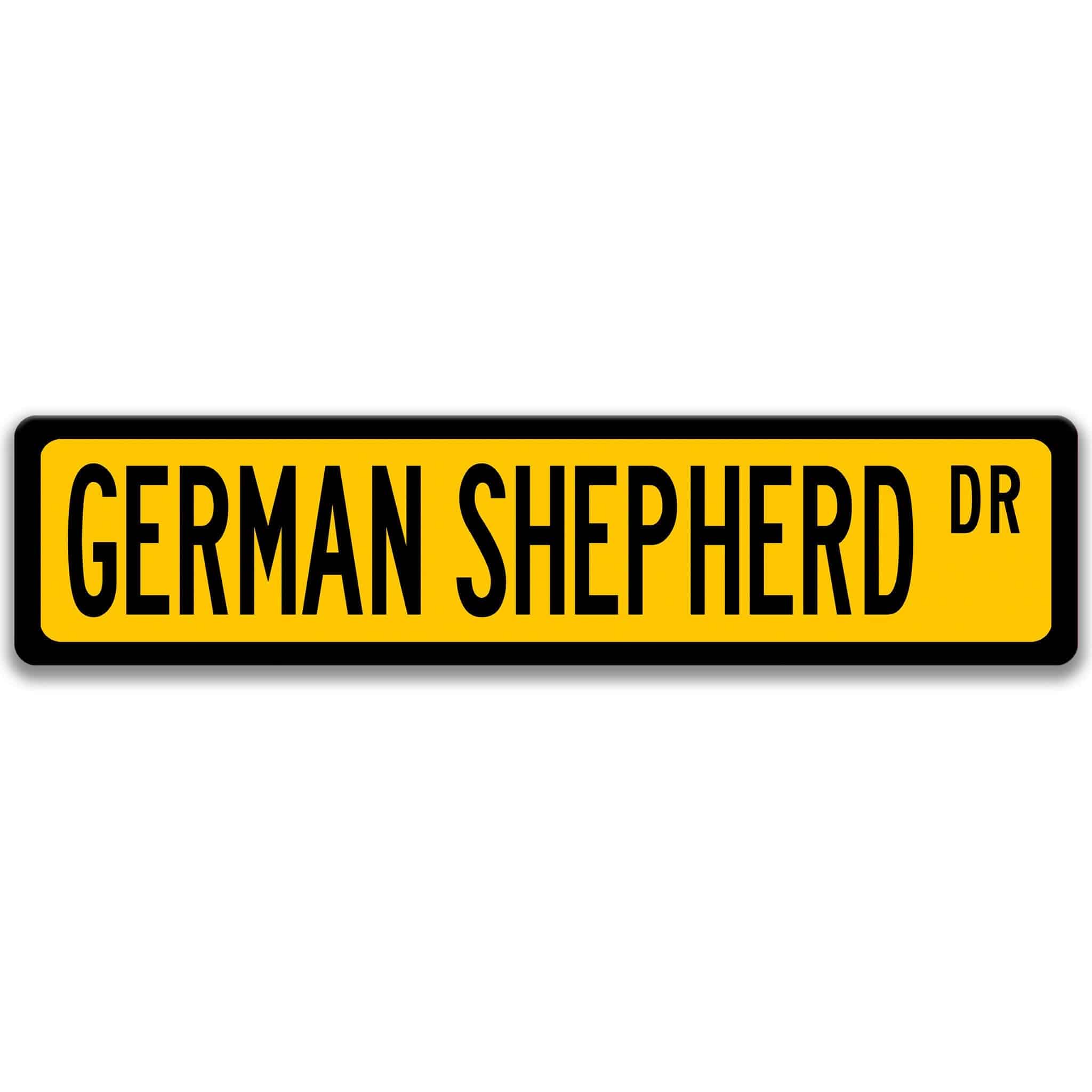 German Shepherd Dog Metal Street Sign