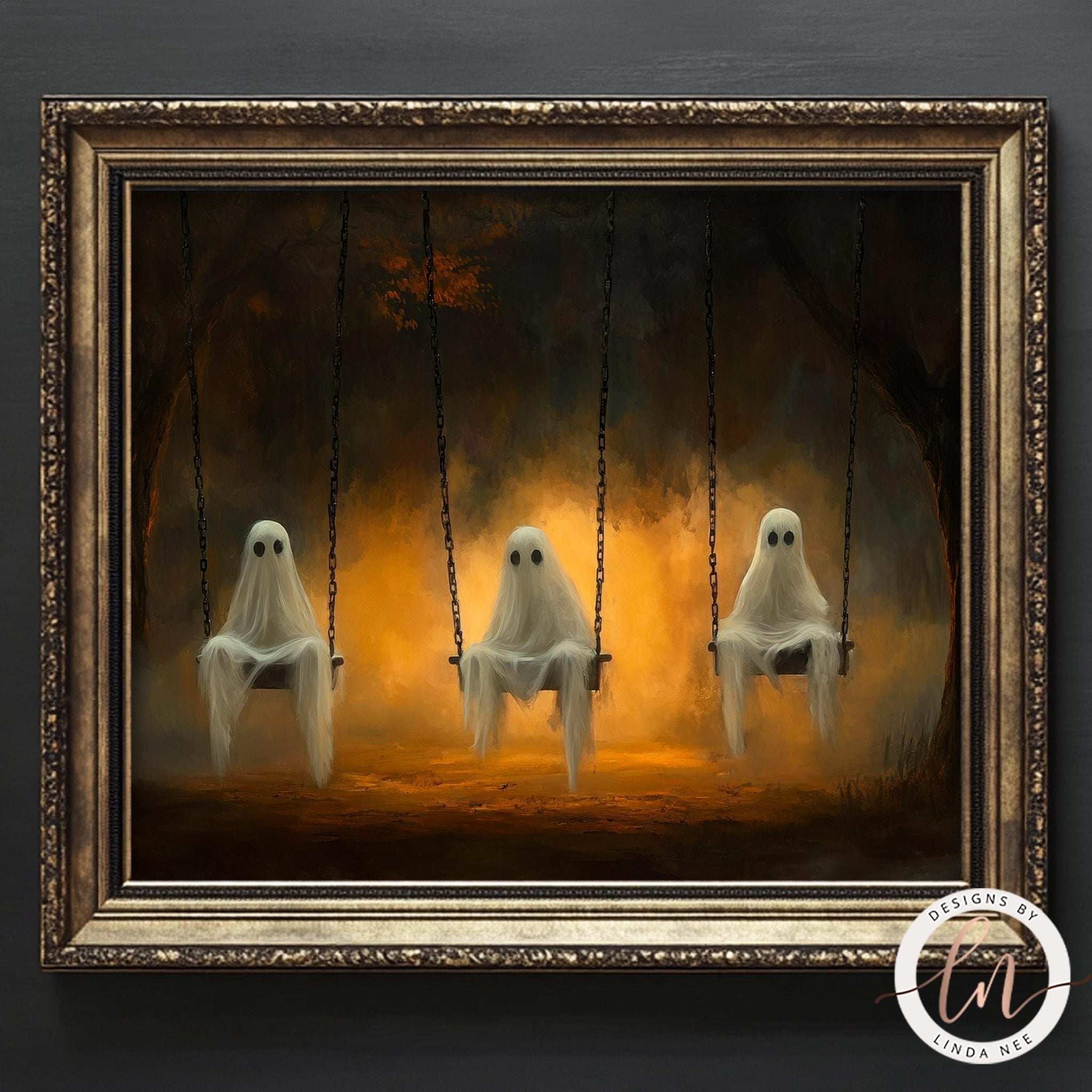 Ghosts on Swing Art Print