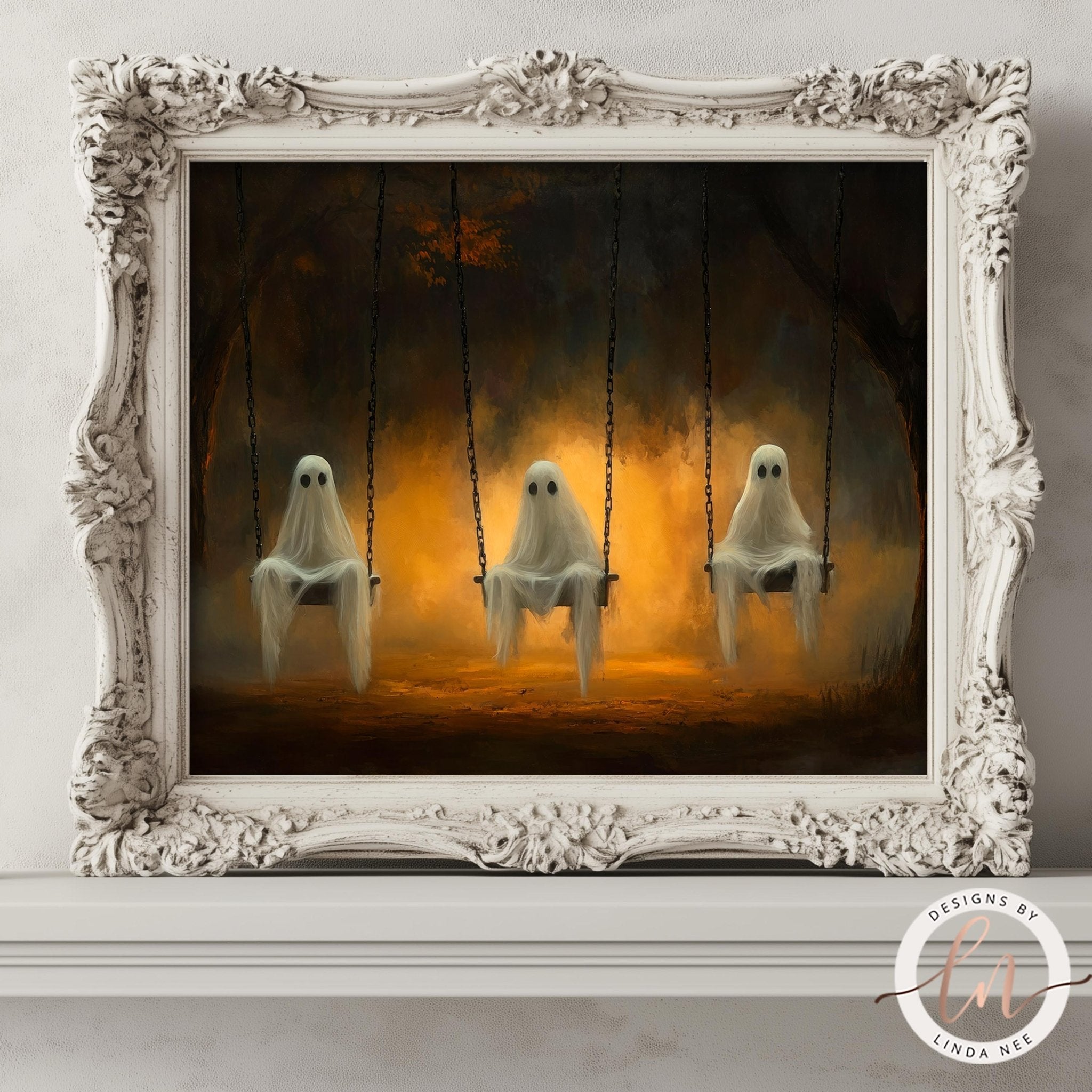 Ghosts on Swing Art Print