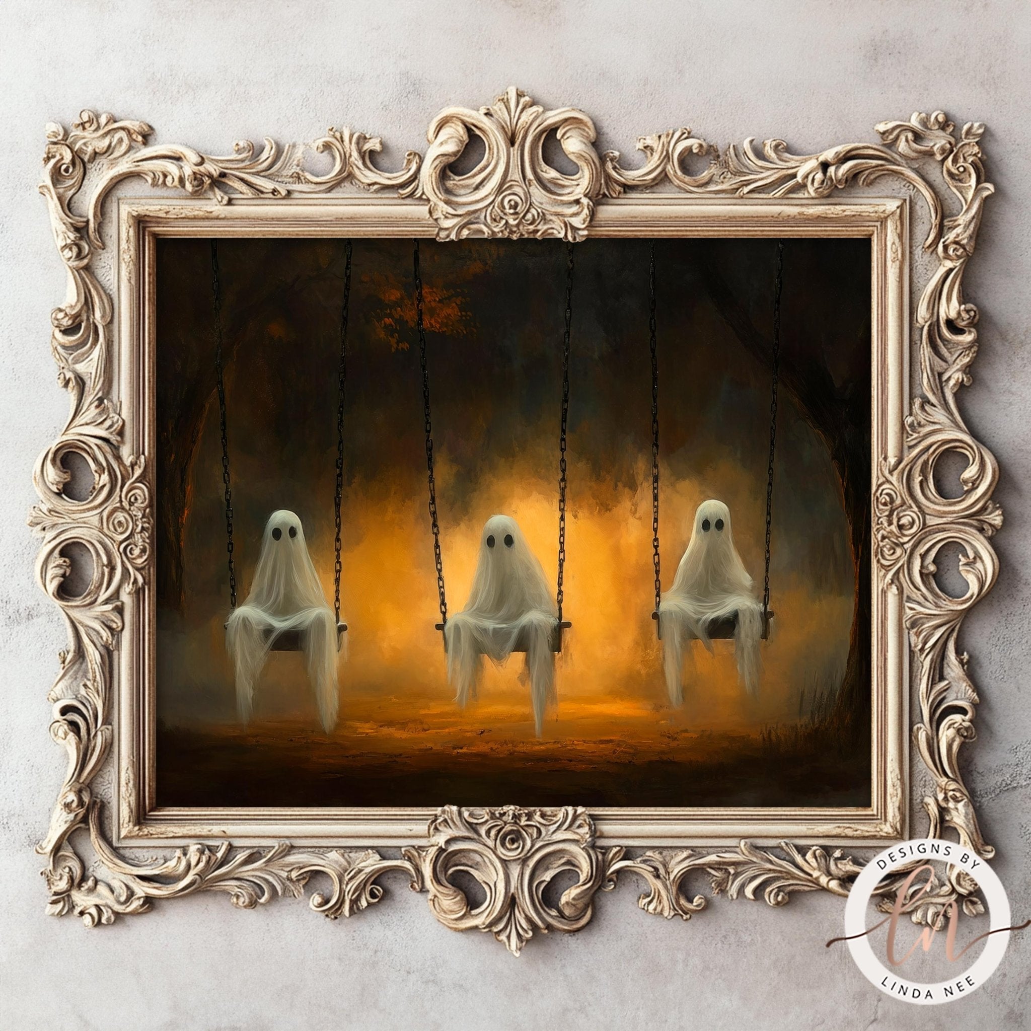 Ghosts on Swing Art Print