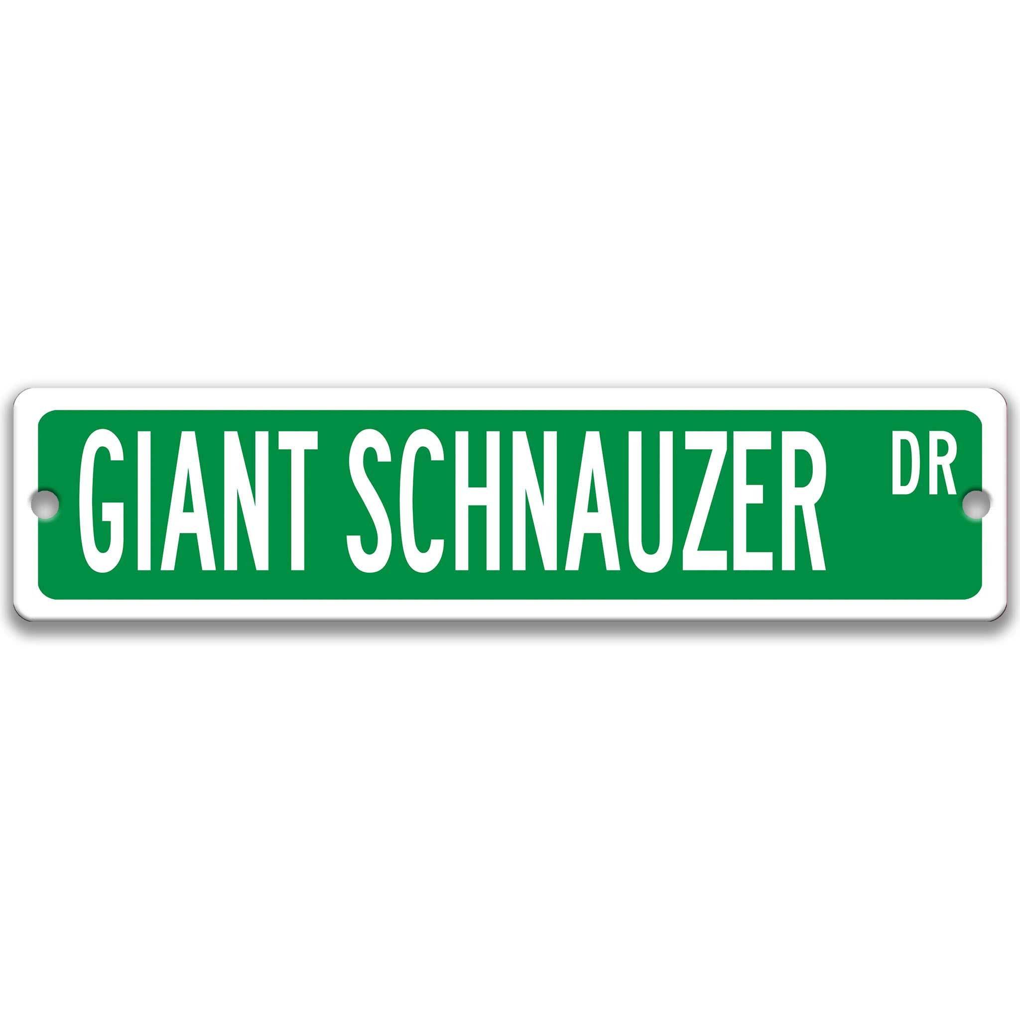 Giant Schnauzer Dog Metal Street SignDesigns by Linda Nee