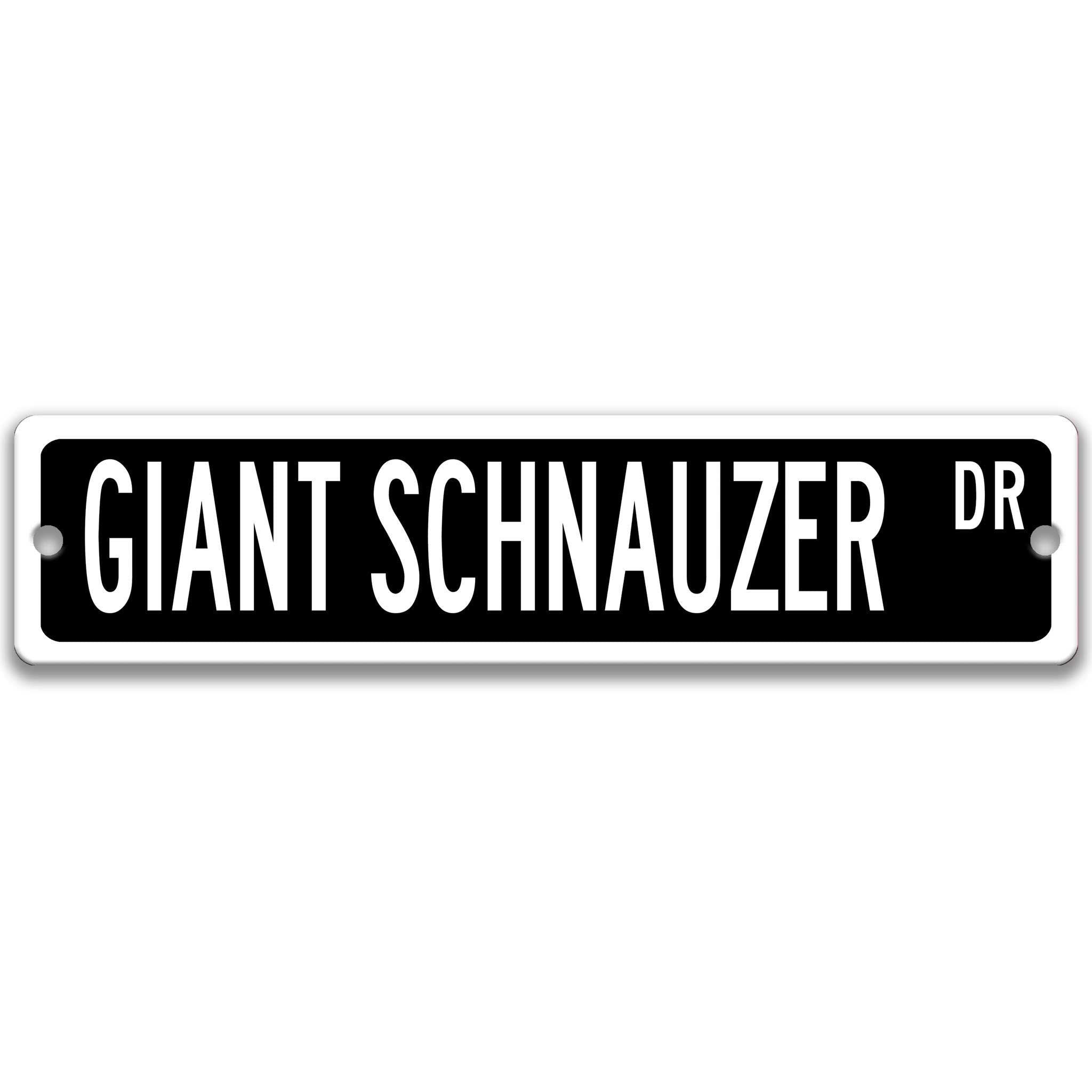 Giant Schnauzer Dog Metal Street SignDesigns by Linda Nee