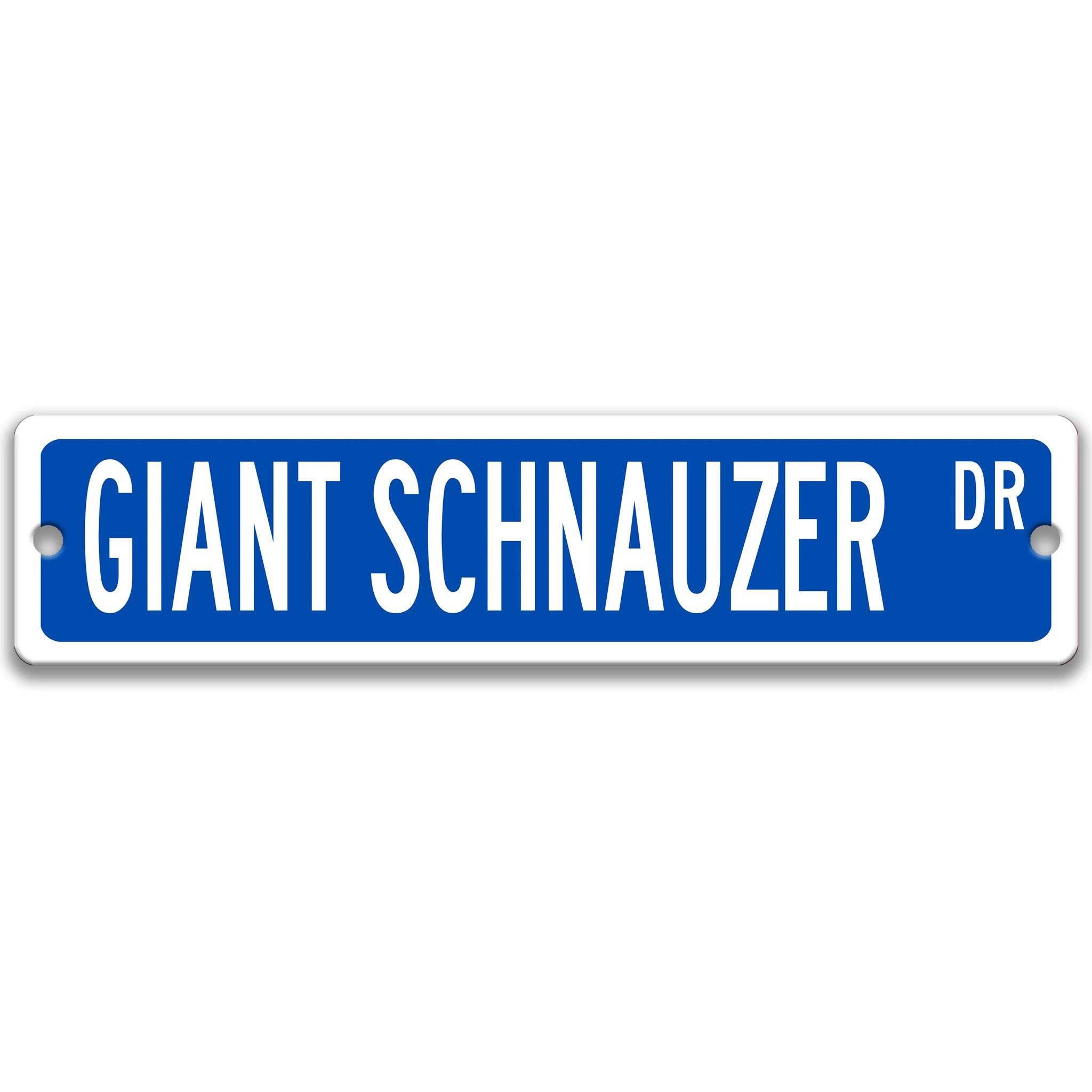 Giant Schnauzer Dog Metal Street SignDesigns by Linda Nee