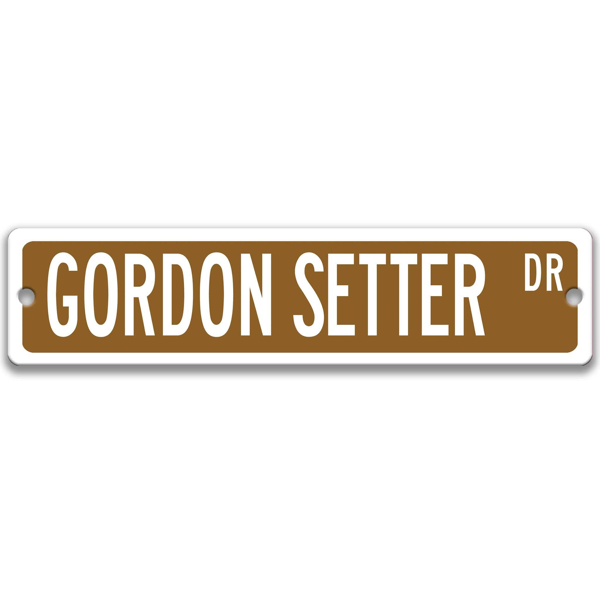 Gordon Setter Dog Metal Street Sign