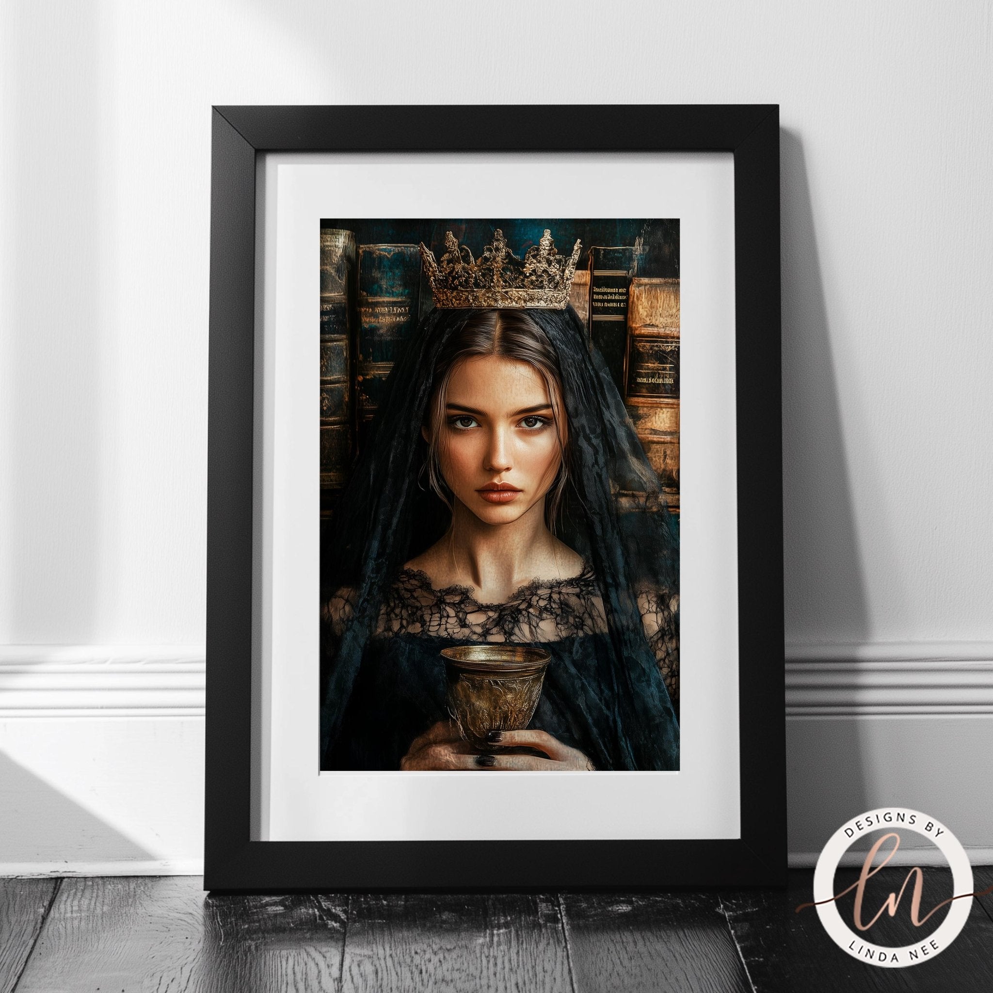 Greek Goddess with Crown Art