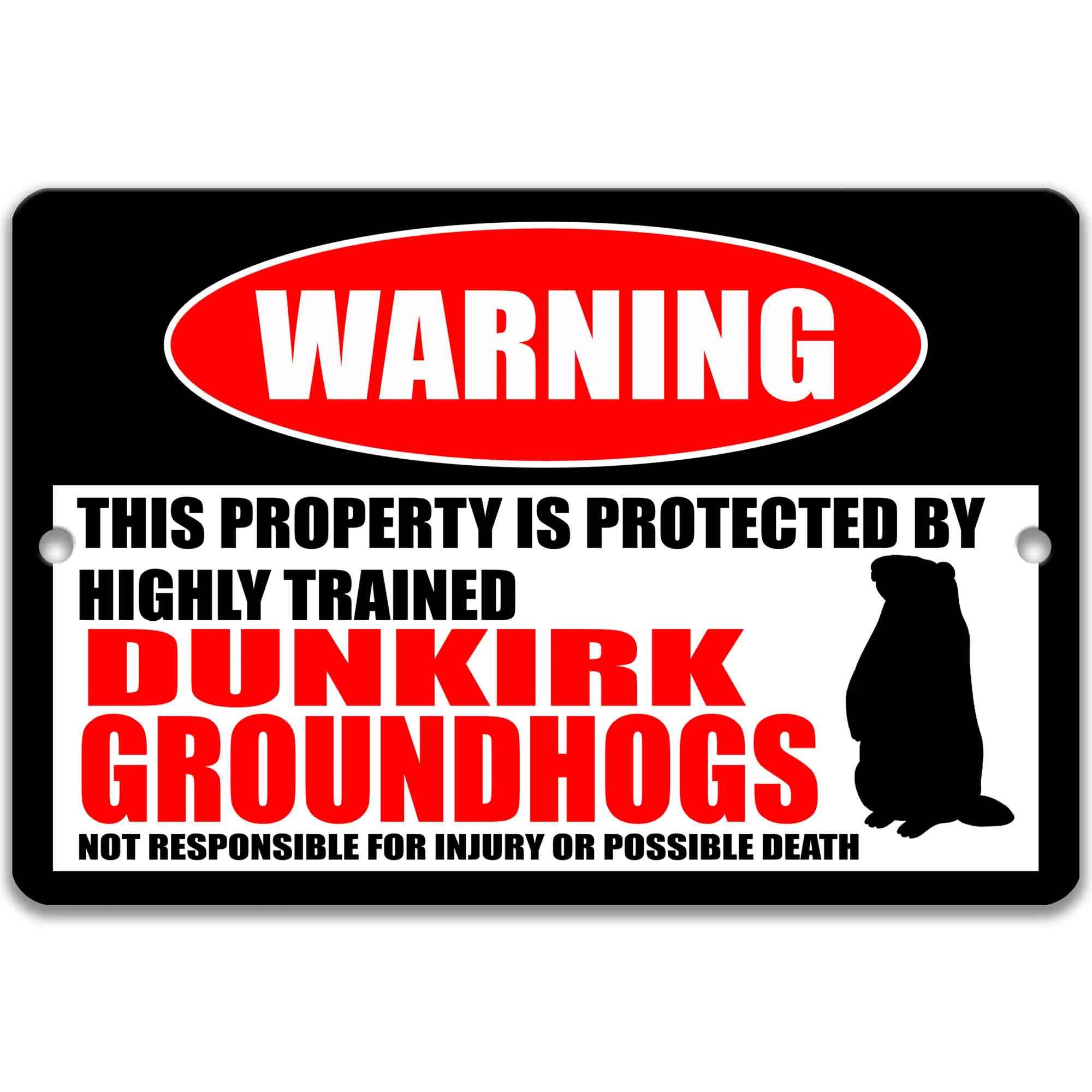 Groundhog Metal Sign Groundhog Decor Punxsutawney Phil Humor - Dunkirk Dave Design