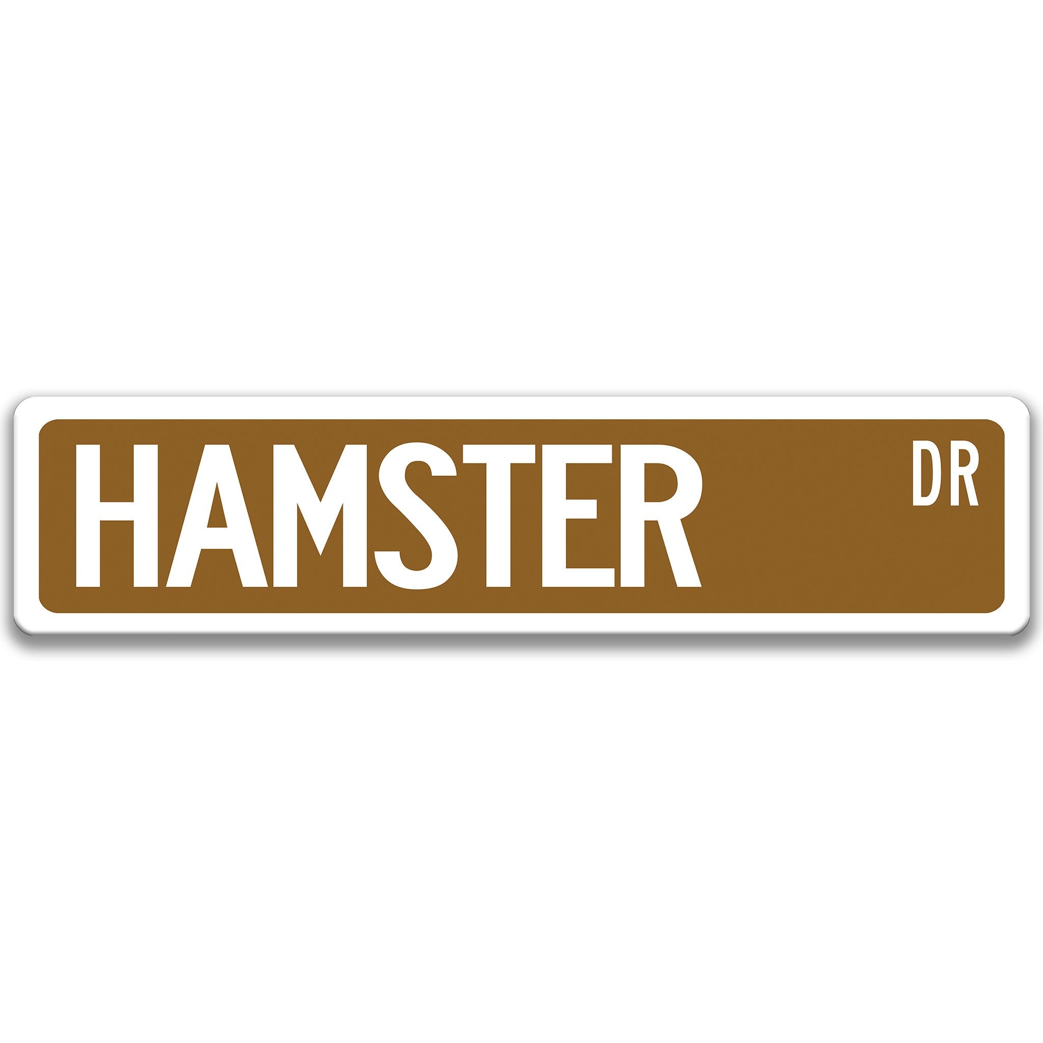 Hamster Metal Street Sign