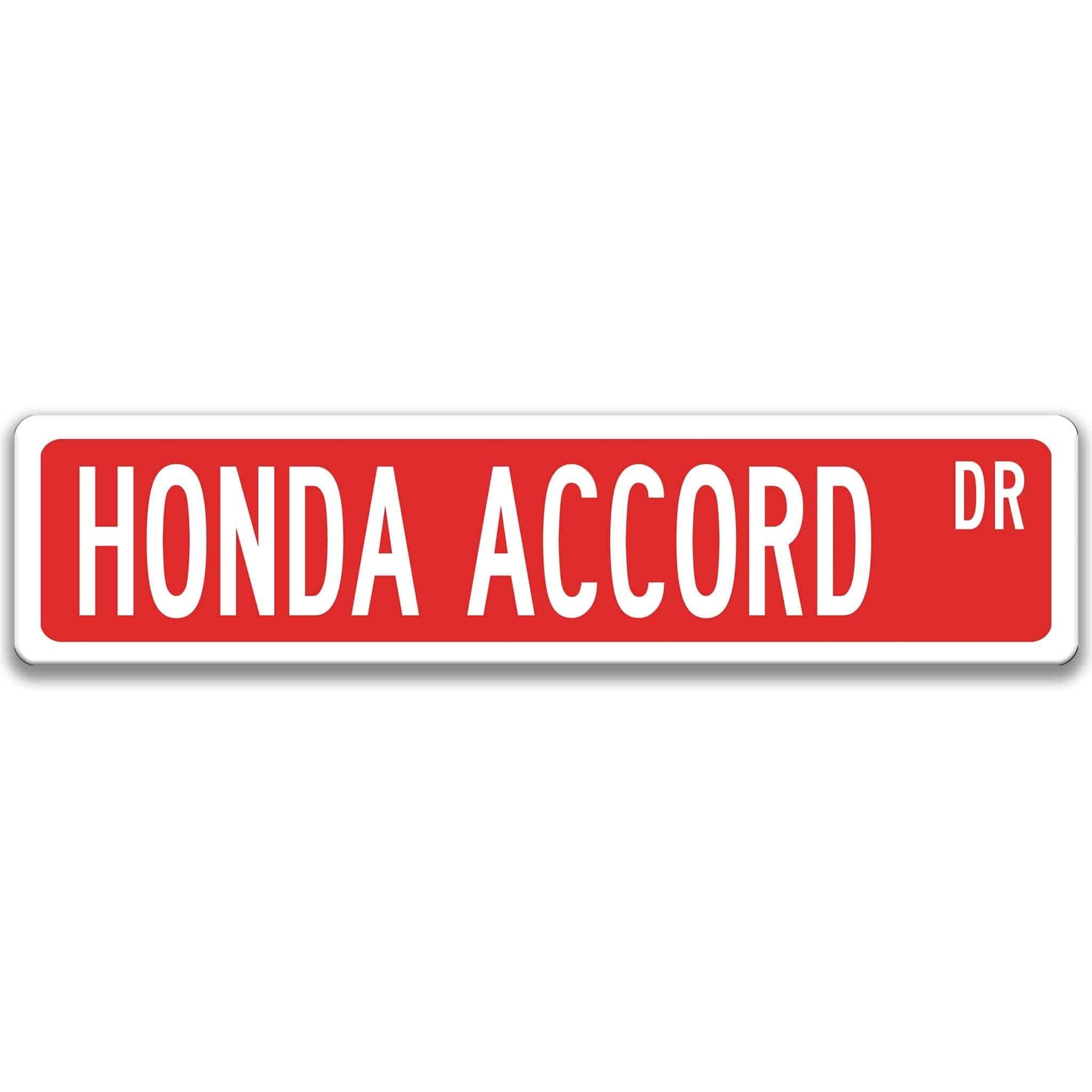 Honda Accord Metal Street Sign, Garage Sign, Auto Accessories