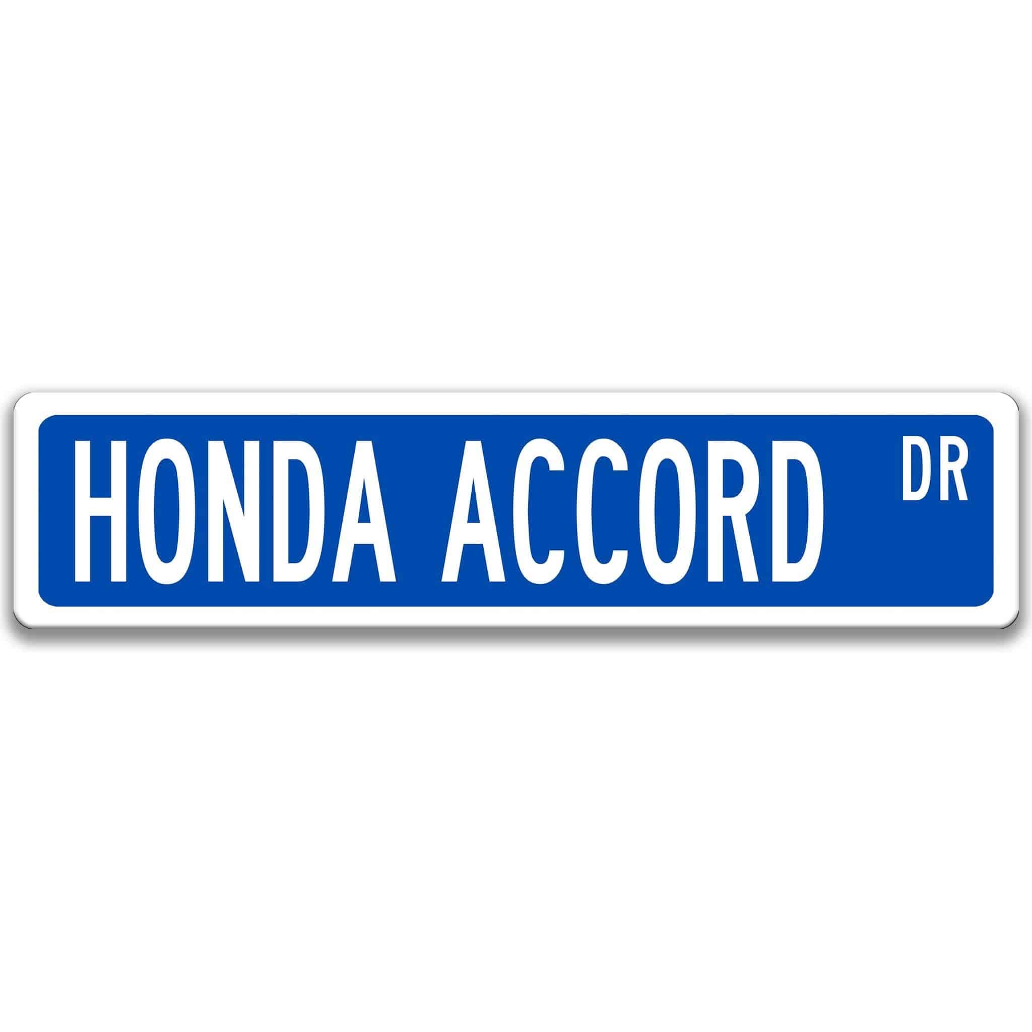 Honda Accord Metal Street Sign, Garage Sign, Auto Accessories