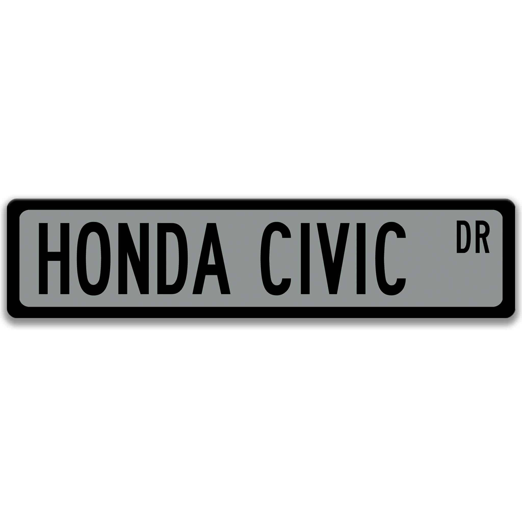 Honda Civic Metal Street Sign, Garage Sign, Auto Accessories