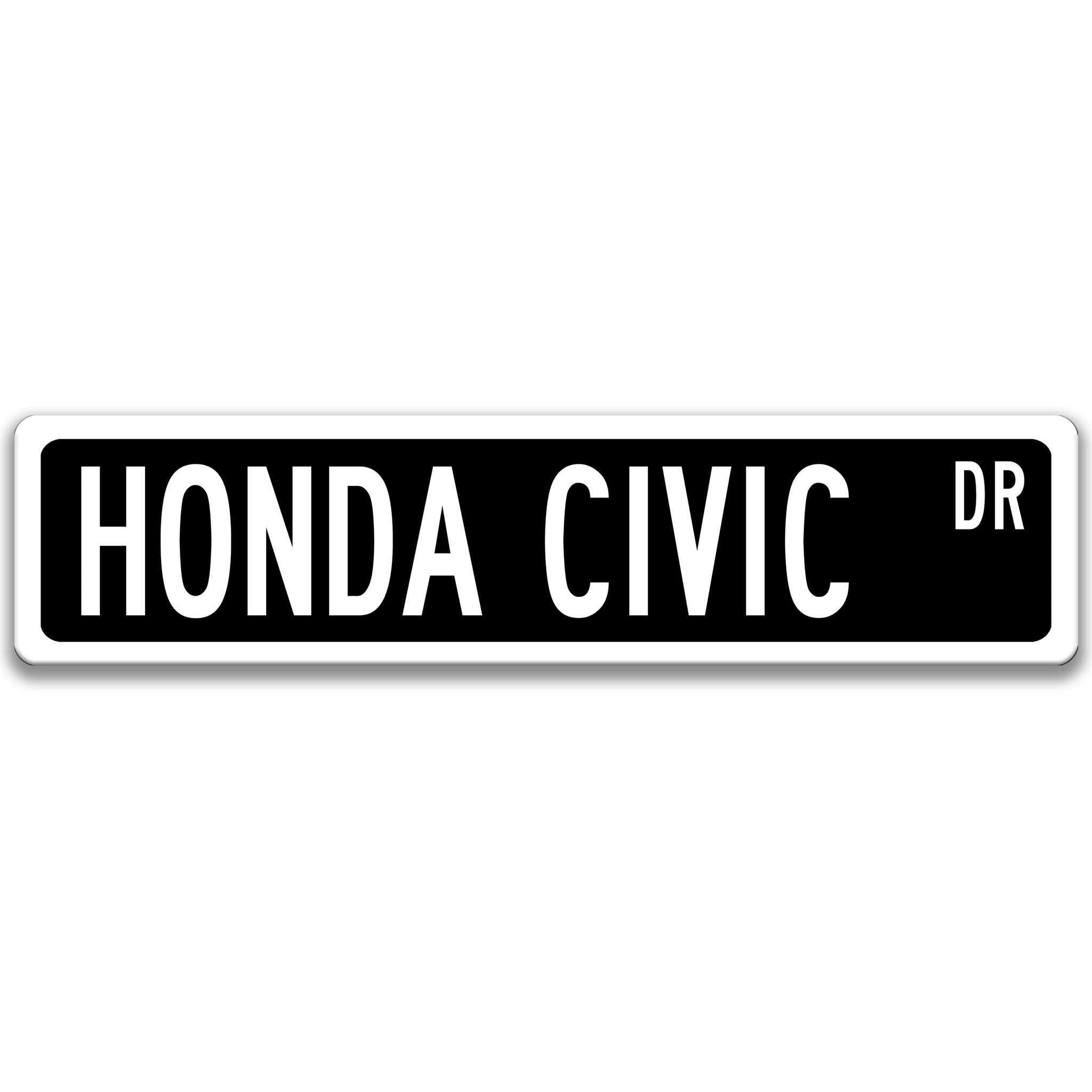 Honda Civic Metal Street Sign, Garage Sign, Auto Accessories