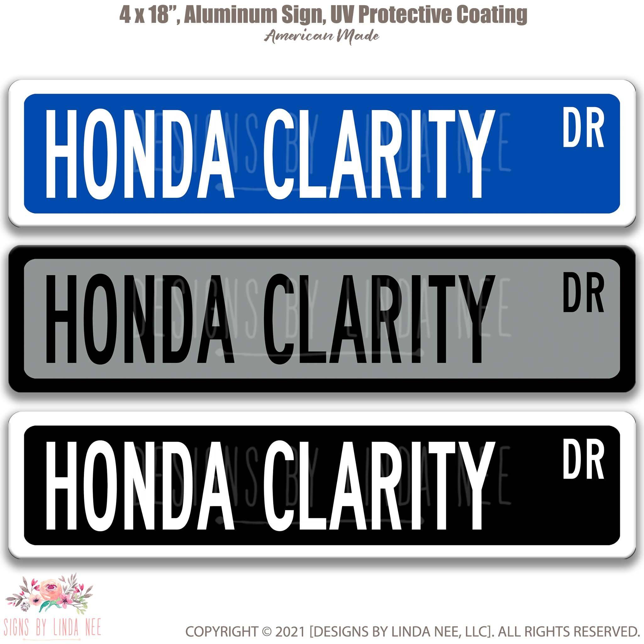 Honda Clarity Metal Street Sign, Garage Sign, Auto Accessories