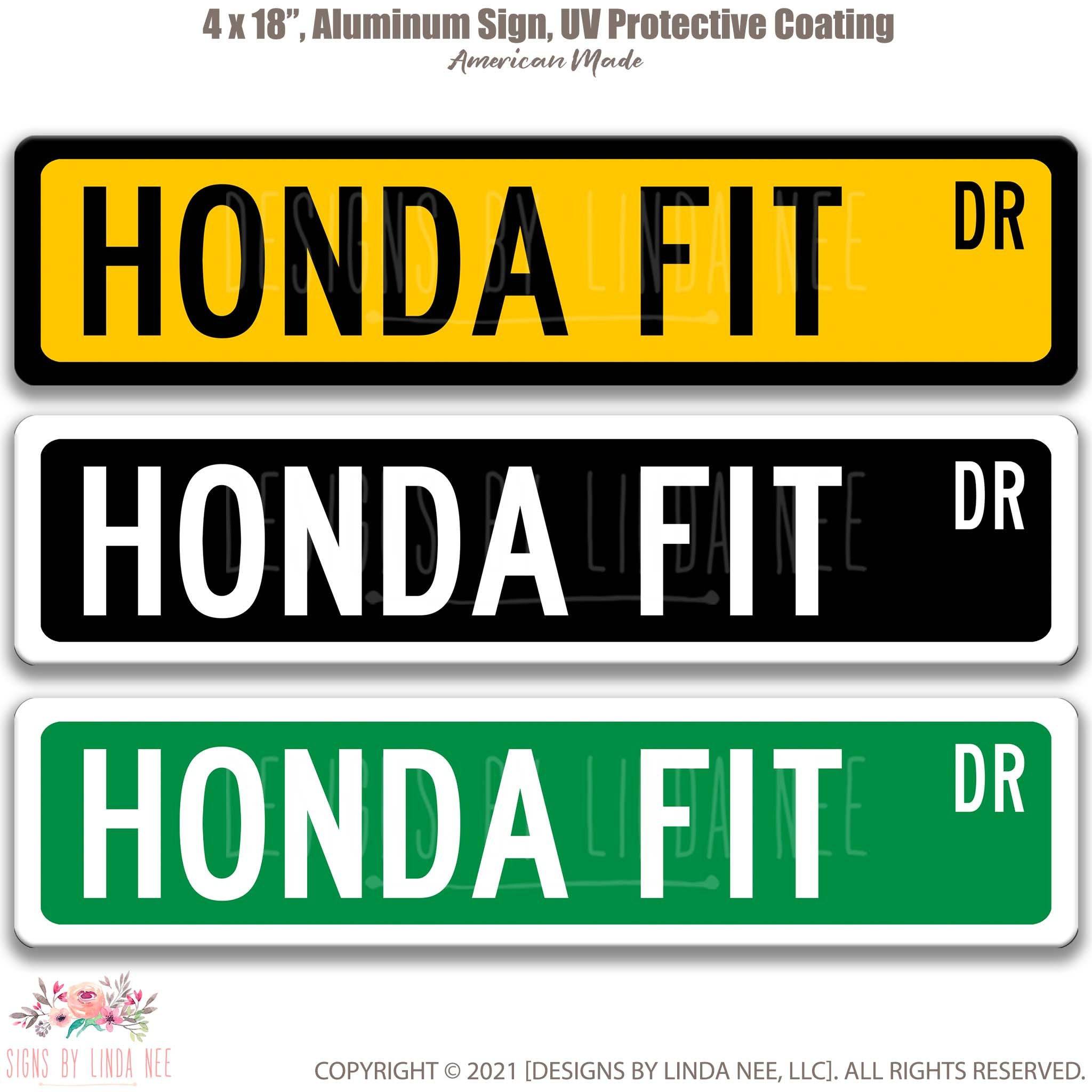 Honda Fit Metal Street Sign, Garage Sign, Auto Accessories