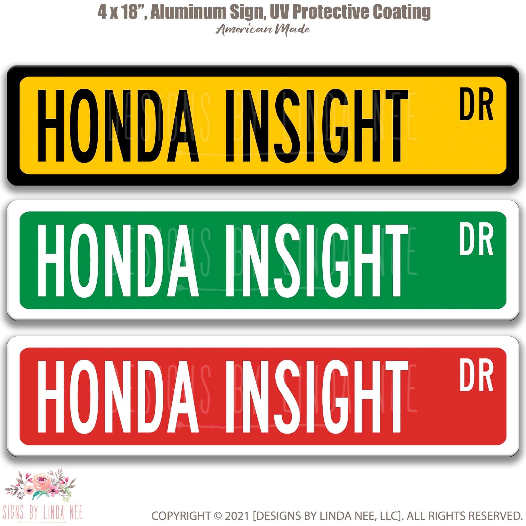 Honda Insight Metal Street Sign, Garage Sign, Auto Accessories