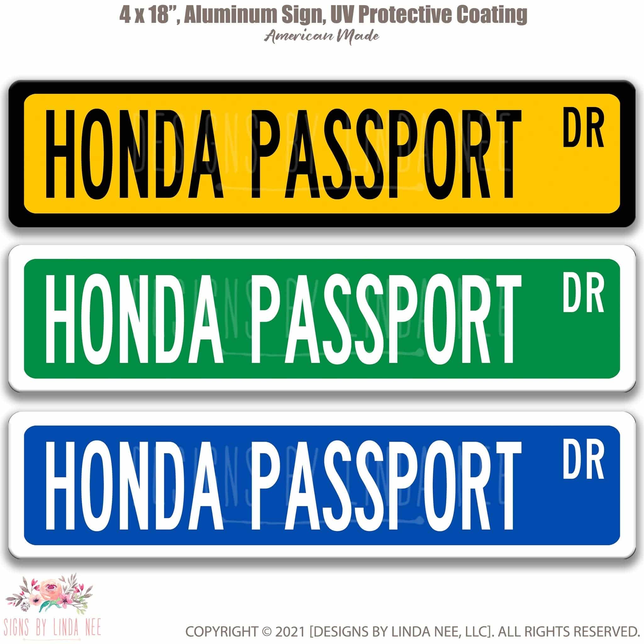 Honda Passport Metal Street Sign, Garage Sign, Auto Accessories