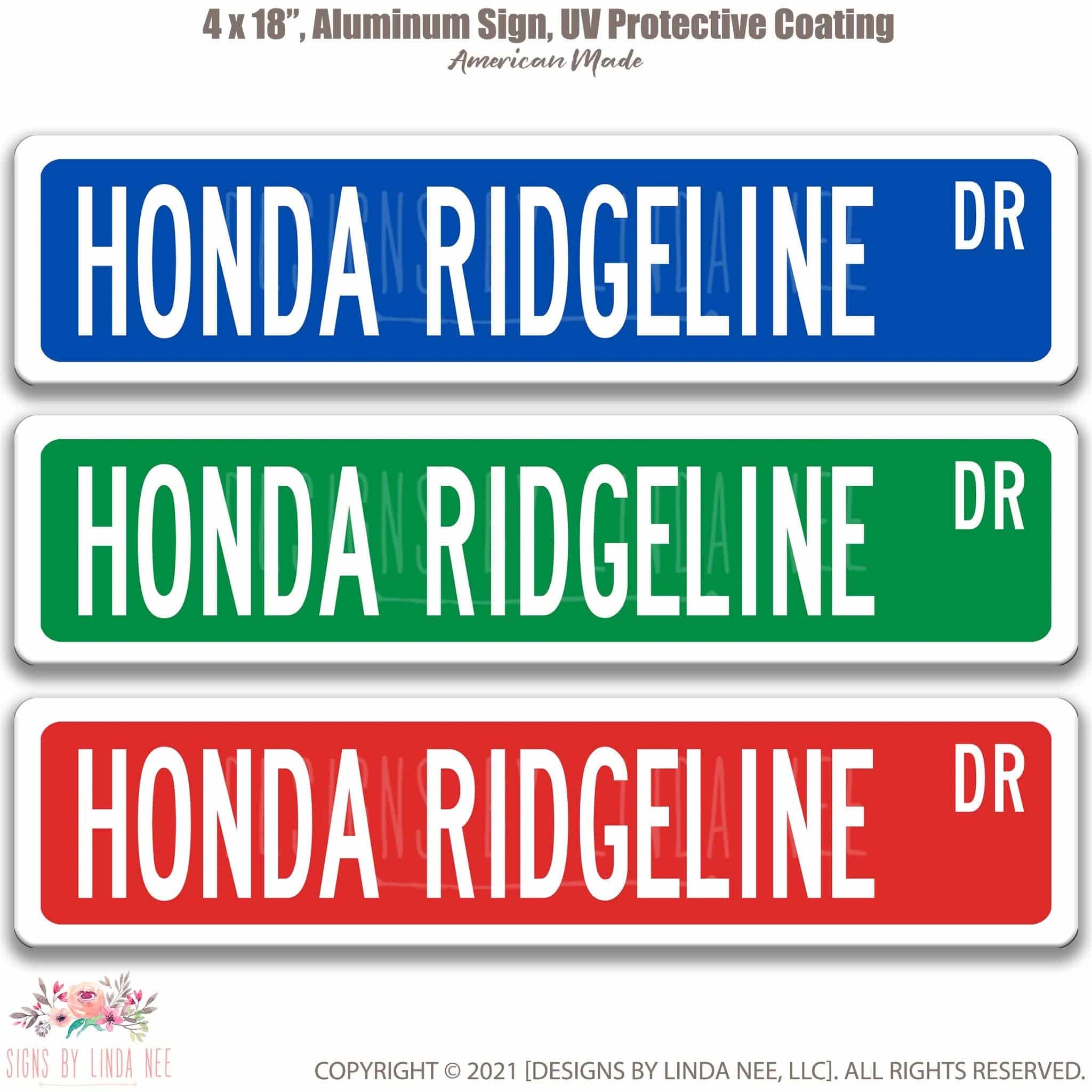 Honda Ridgeline Metal Street Sign, Garage Sign, Auto Accessories