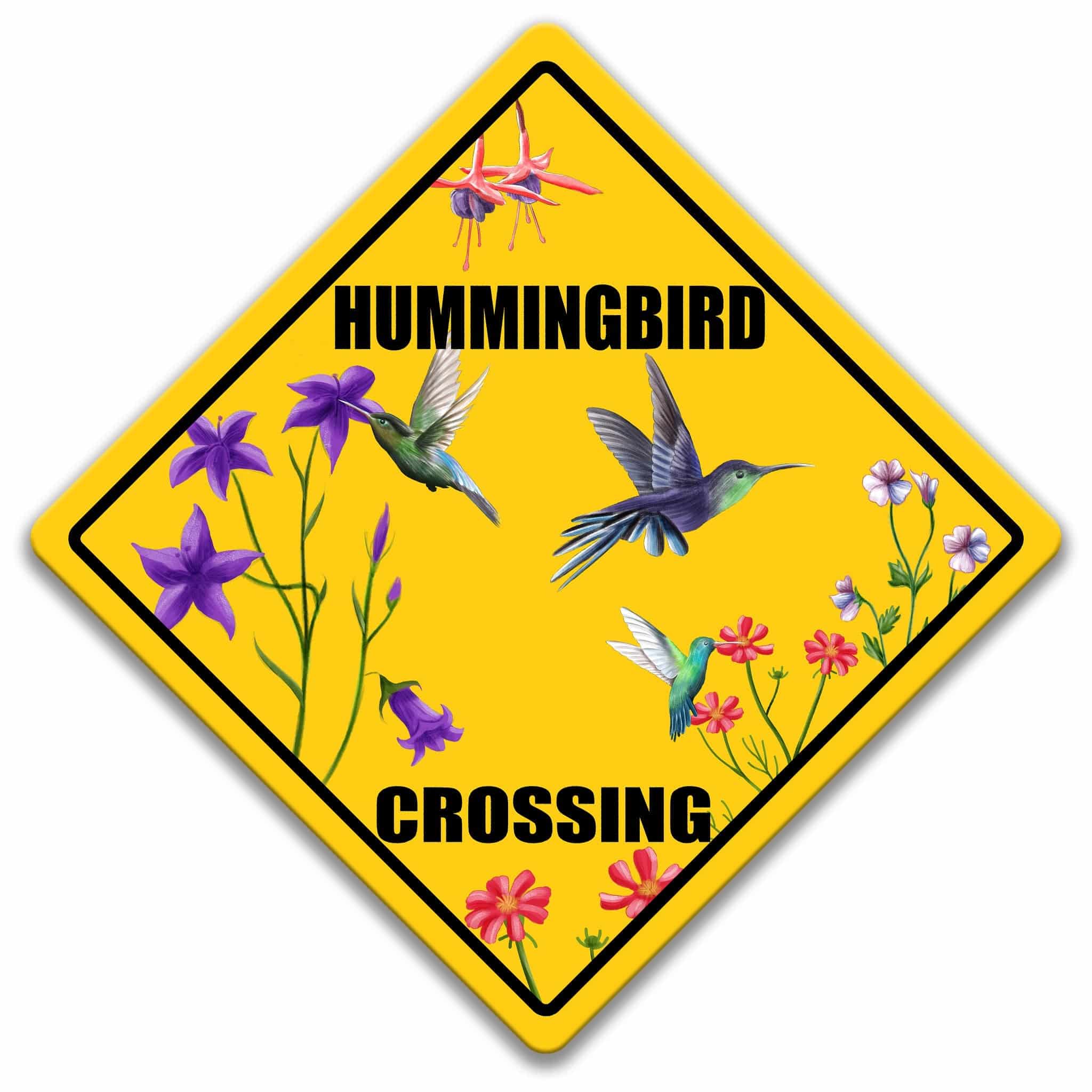 Hummingbird Crossing Sign for your Butterfly Garden