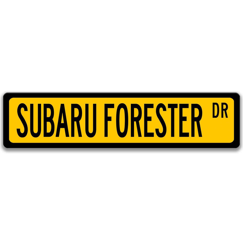 Subaru Forester Metal Street Sign, Garage Sign, Auto Accessories - Designs by Linda Nee