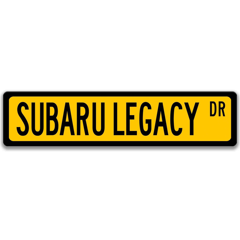 Subaru Legacy Metal Street Sign, Garage Sign, Auto Accessories - Designs by Linda Nee