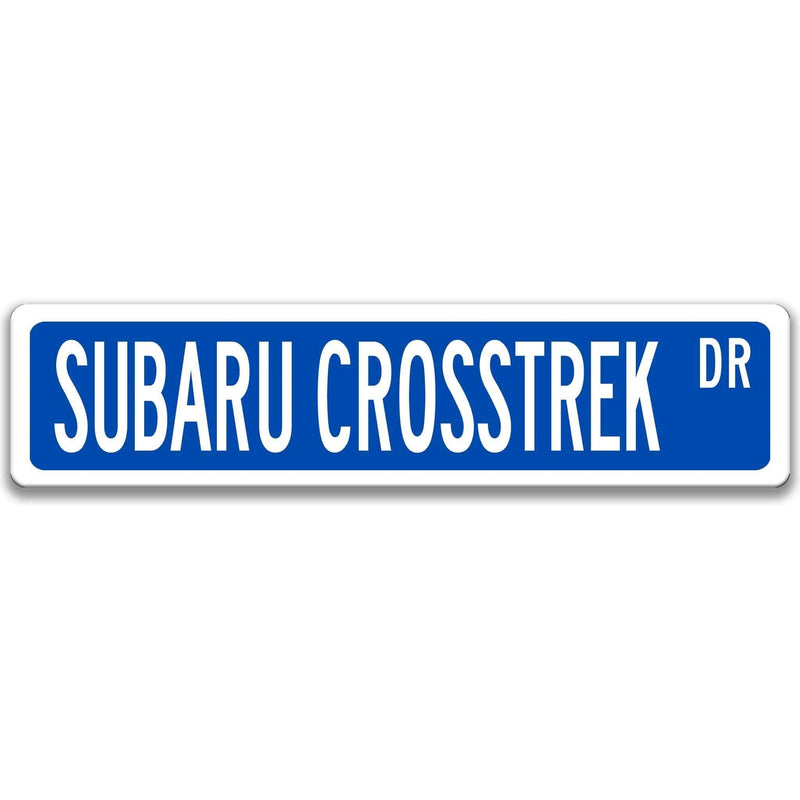 Subaru Crosstrek Metal Street Sign, Garage Sign, Auto Accessories - Designs by Linda Nee