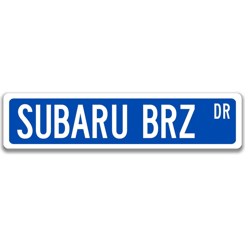 Subaru BRZ Metal Street Sign, Garage Sign, Auto Accessories - Designs by Linda Nee