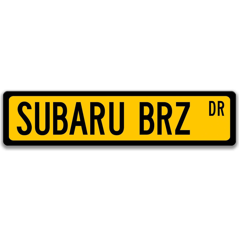 Subaru BRZ Metal Street Sign, Garage Sign, Auto Accessories - Designs by Linda Nee