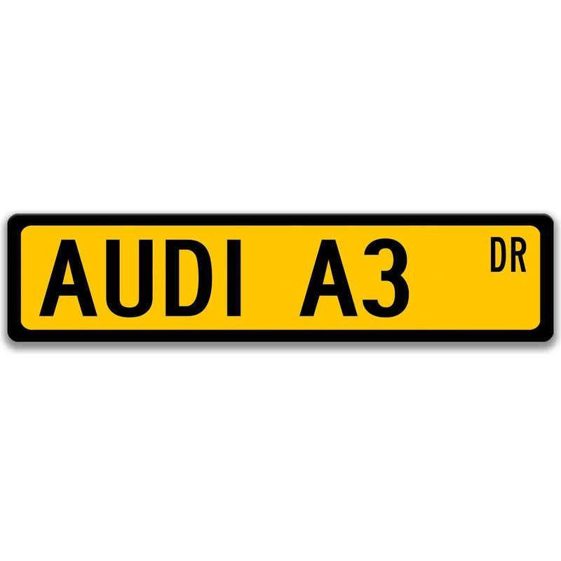 Audi A3 Metal Street Sign, Garage Sign, Auto Accessories - Designs by Linda Nee