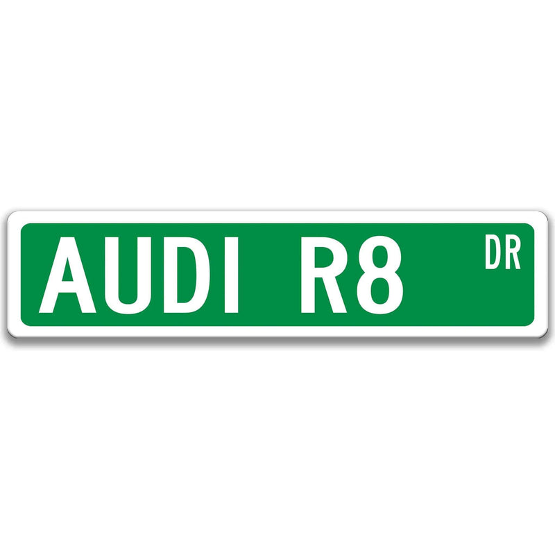 Audi R8 Metal Street Sign, Garage Sign, Auto Accessories - Designs by Linda Nee