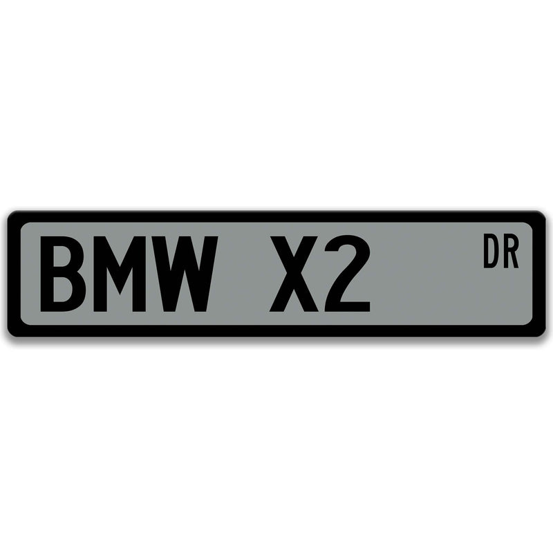 BMW X2 Metal Street Sign, Garage Sign, Auto Accessories - Designs by Linda Nee