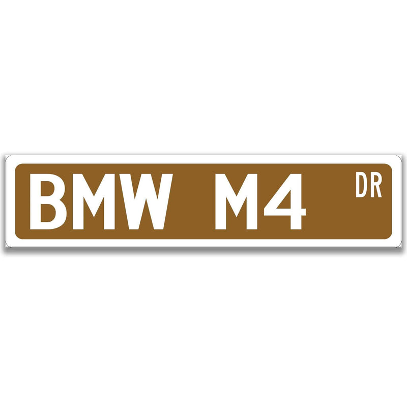 BMW M4 Metal Street Sign, Garage Sign, Auto Accessories - Designs by Linda Nee