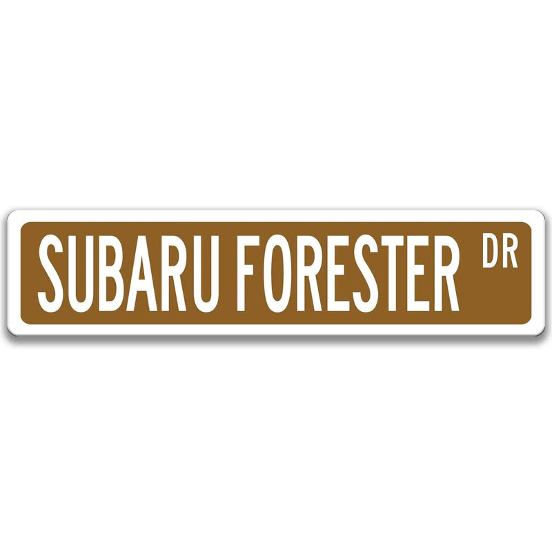 Subaru Forester Metal Street Sign, Garage Sign, Auto Accessories - Designs by Linda Nee