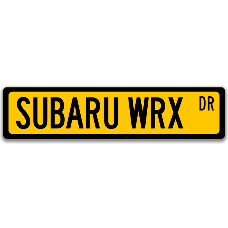 Subaru WRX Metal Street Sign, Garage Sign, Auto Accessories - Designs by Linda Nee