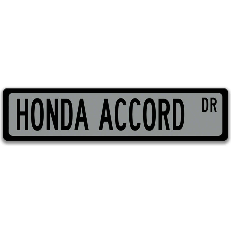 Honda Accord Metal Street Sign, Garage Sign, Auto Accessories - Designs by Linda Nee