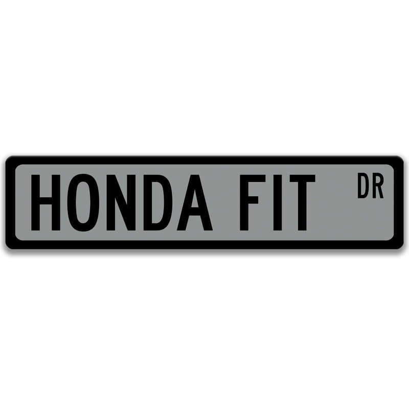 Honda Fit Metal Street Sign, Garage Sign, Auto Accessories - Designs by Linda Nee